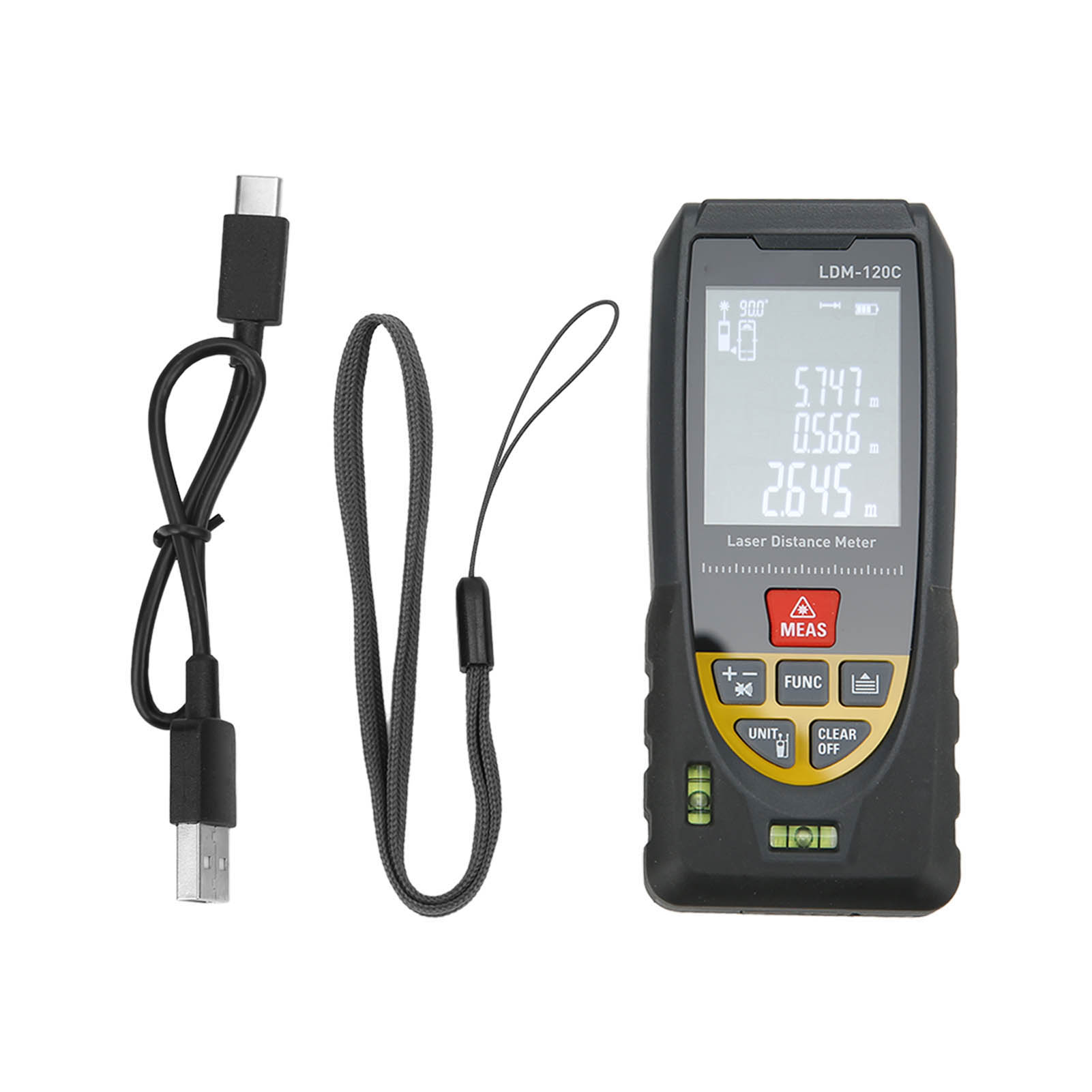 Ldm-120c Hochpräziser Laser-entfernungsmesser Mit Blendfreiem Infrarot-elektroniklineal