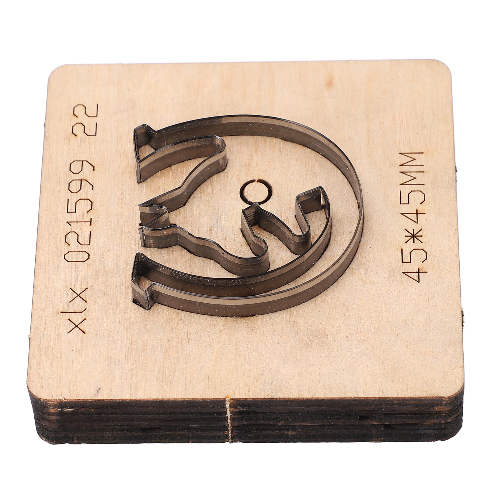 Wolfsförmiger Stempel Aus Legiertem Stahl Und Birke Zum Schneiden Von Leder Und Gummi