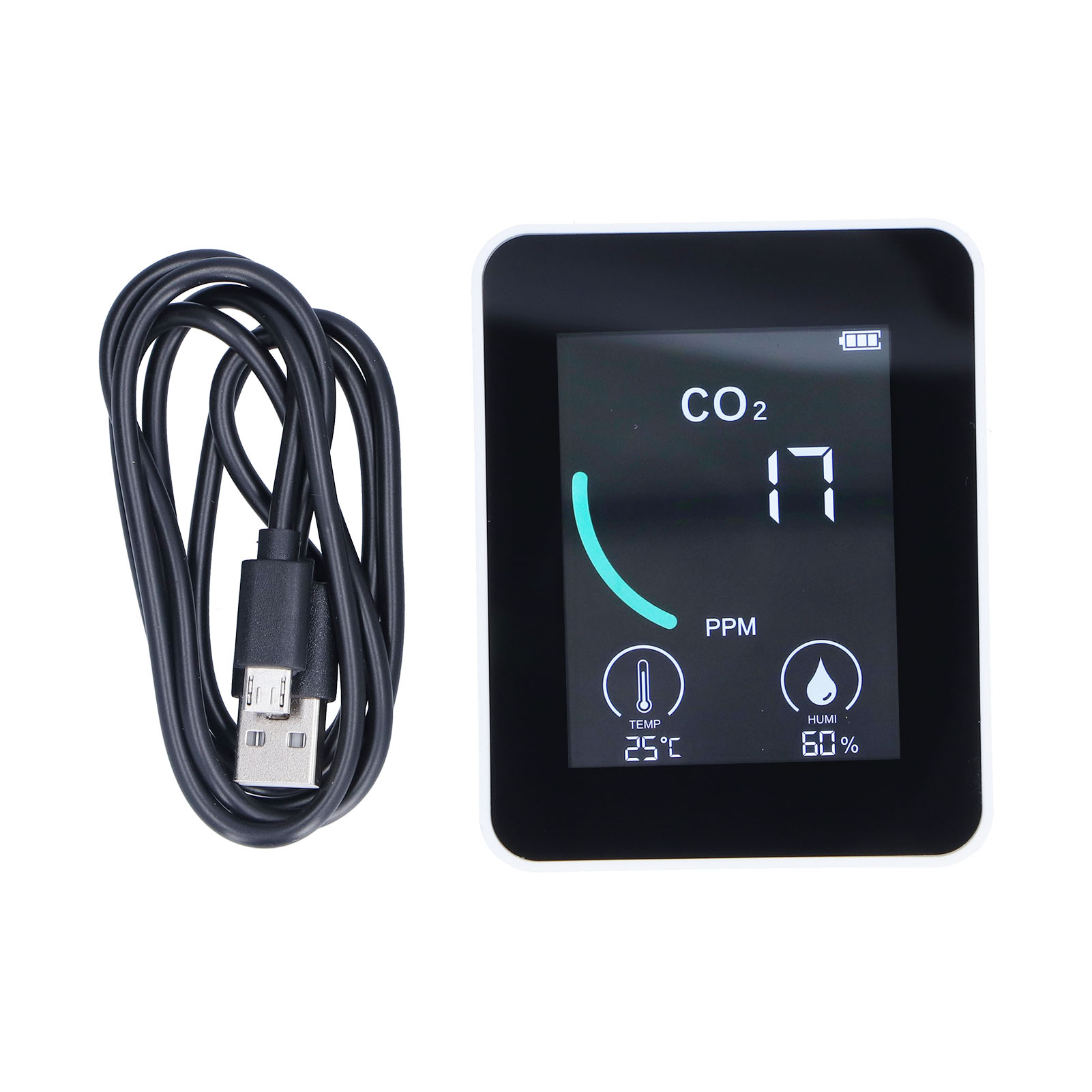 Lcd-co2-detektor Mit Alarm, Digitalem Thermometer Und Hygrometer – Echtzeitüberwachung Für Zuhause Und Büro