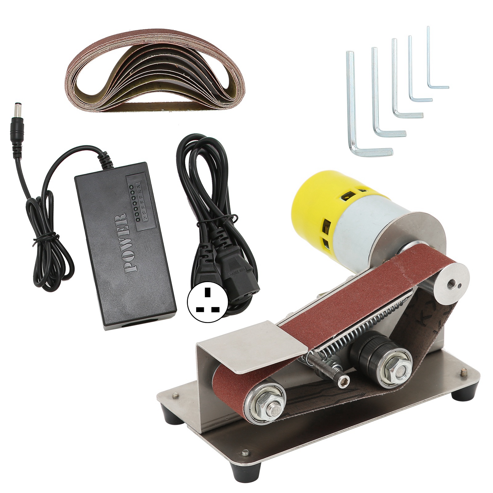 150-w-mini-elektrobandschleifer Zum Polieren Und Schärfen, Diy-schleifmaschine Mit Uk-stecker, 110-240 V.