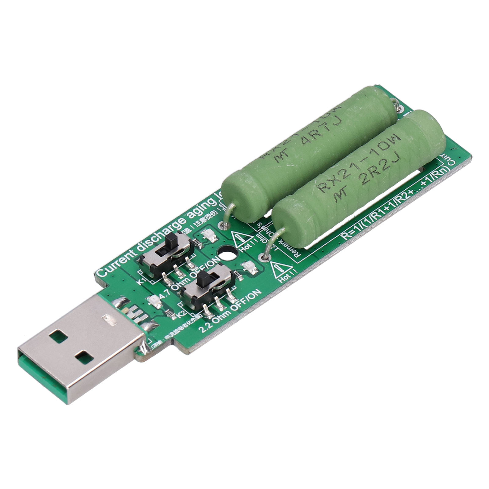 Mini-usb-entladetester Mit Tasten (1 A/2 A), Widerstand Für Powerbanks, 5 V Dc