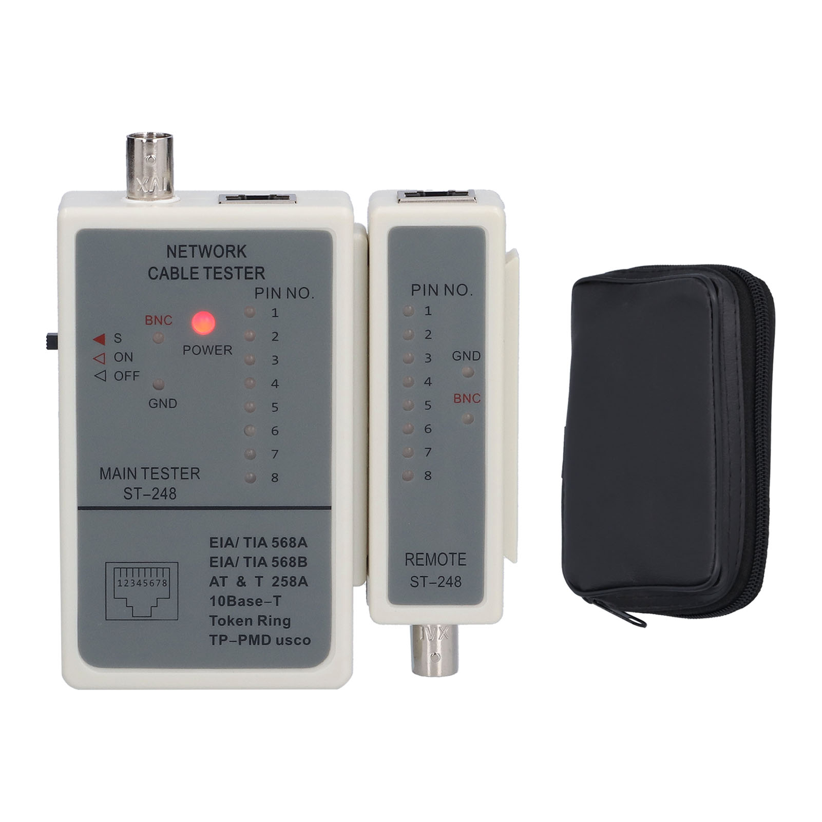 Automatischer Rj45-, Rj12- Und Rj11-kabeltester Mit Adererkennung Und -verfolgung, 9-v-gleichstromnetzteil