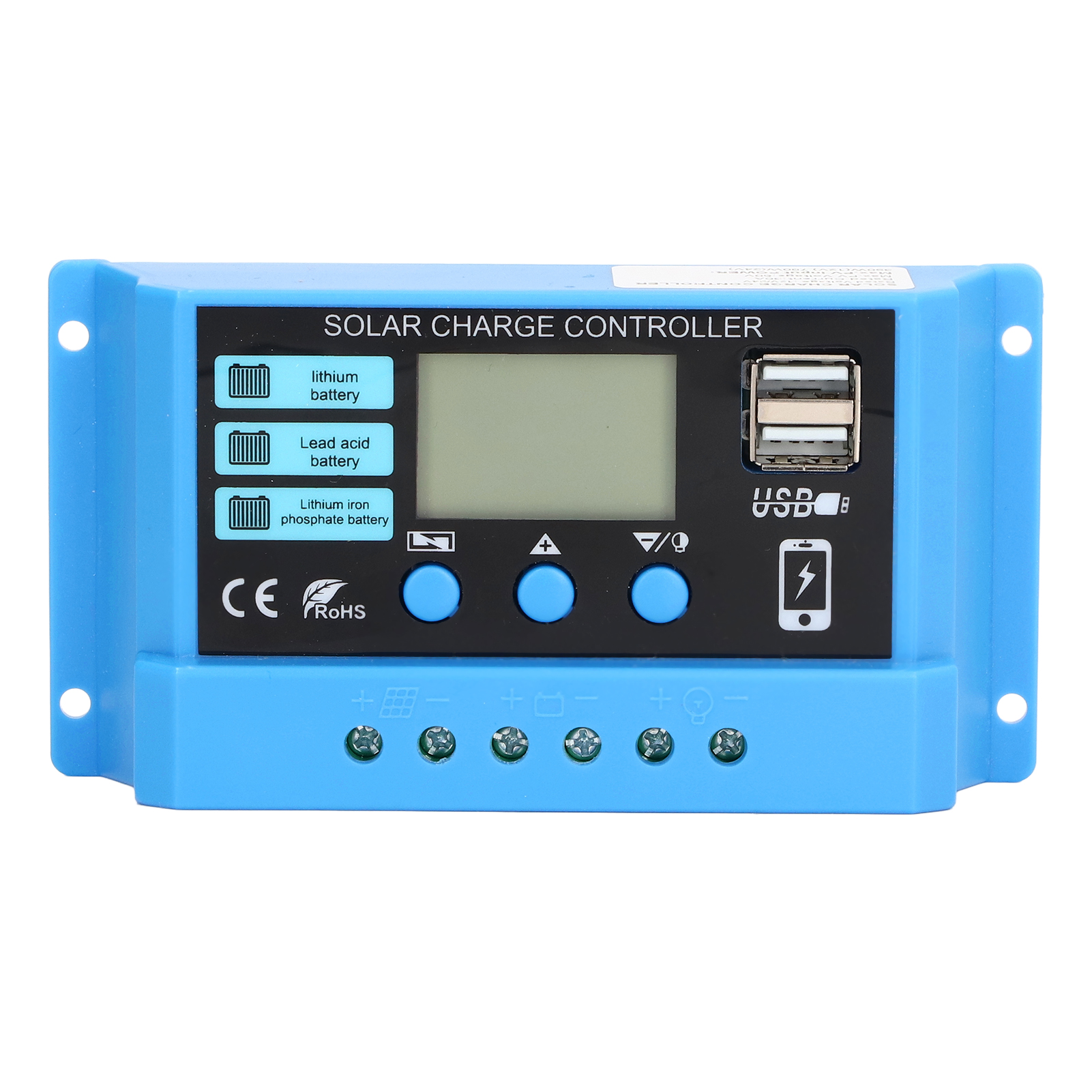 10a Pwm-solarladeregler Mit Zwei Usb-ausgängen Für Photovoltaikmodule
