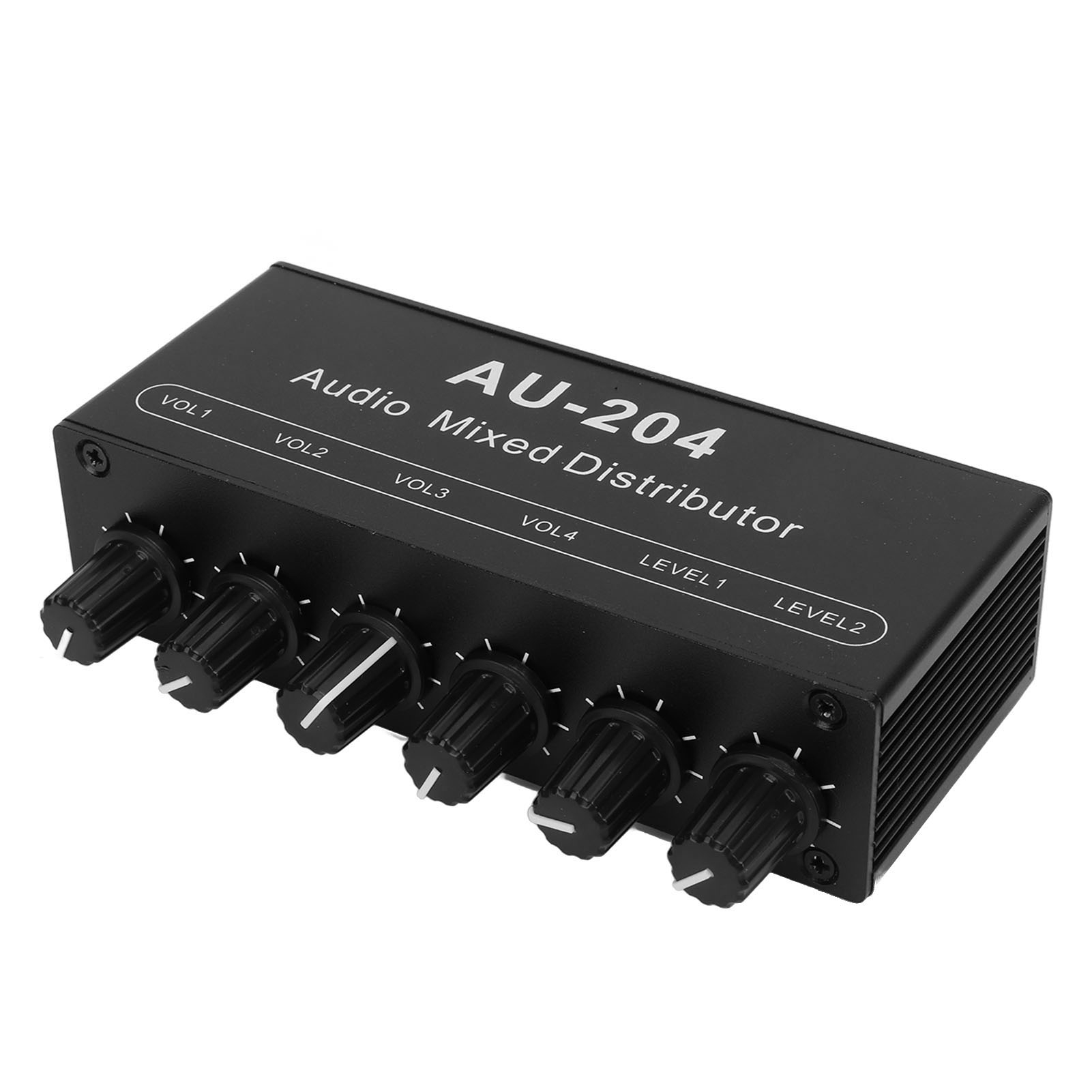 Stereo-audio-splitterbox Mit Vorverstärker, Mini-kopfhörerverstärker, 2 Eingängen, 4 Ausgängen Und 3,5-mm-klinkenanschluss