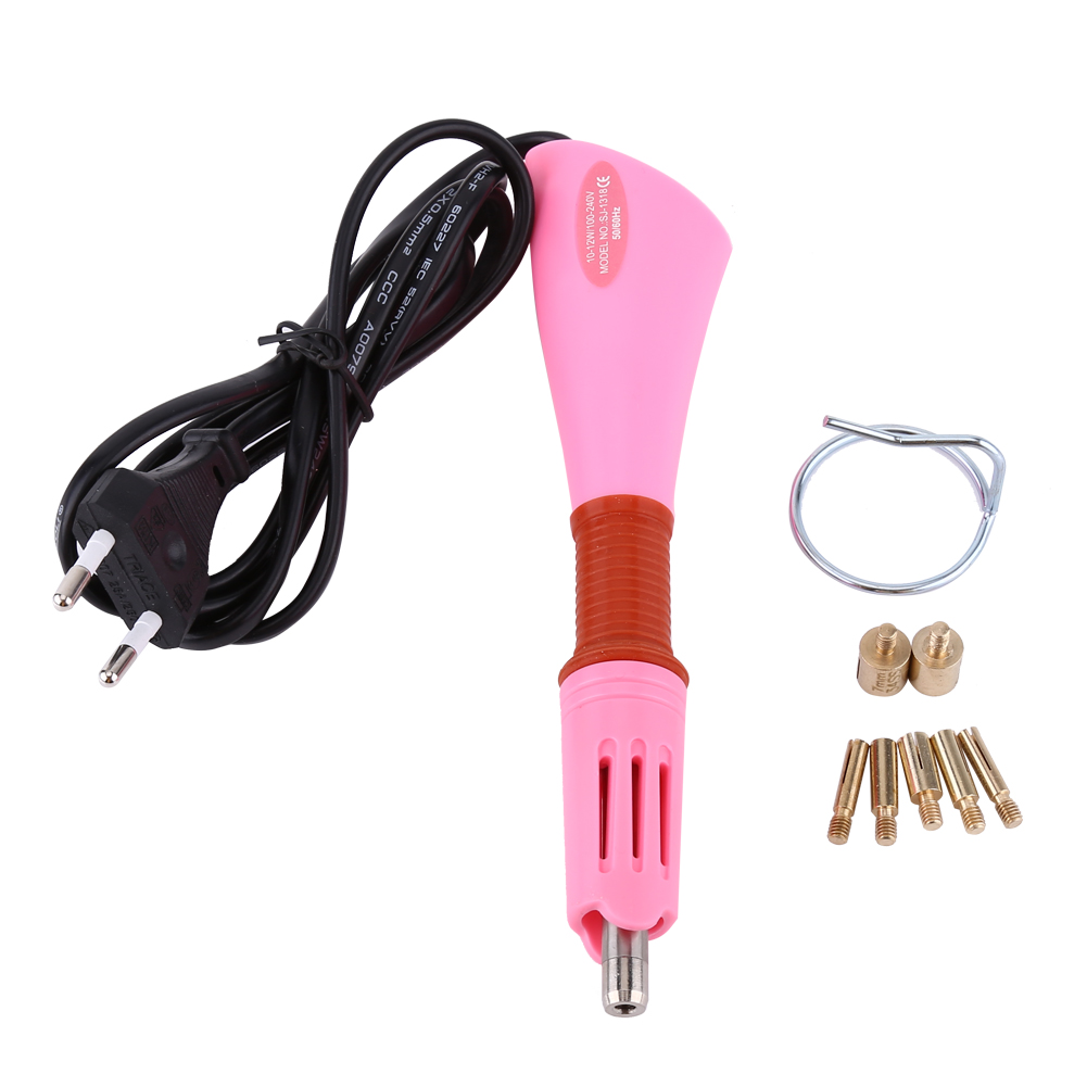Schnellheizender Strasspinsel Mit Eu-stecker (110–240 V), Rosa, Für Dekorative Anwendungen
