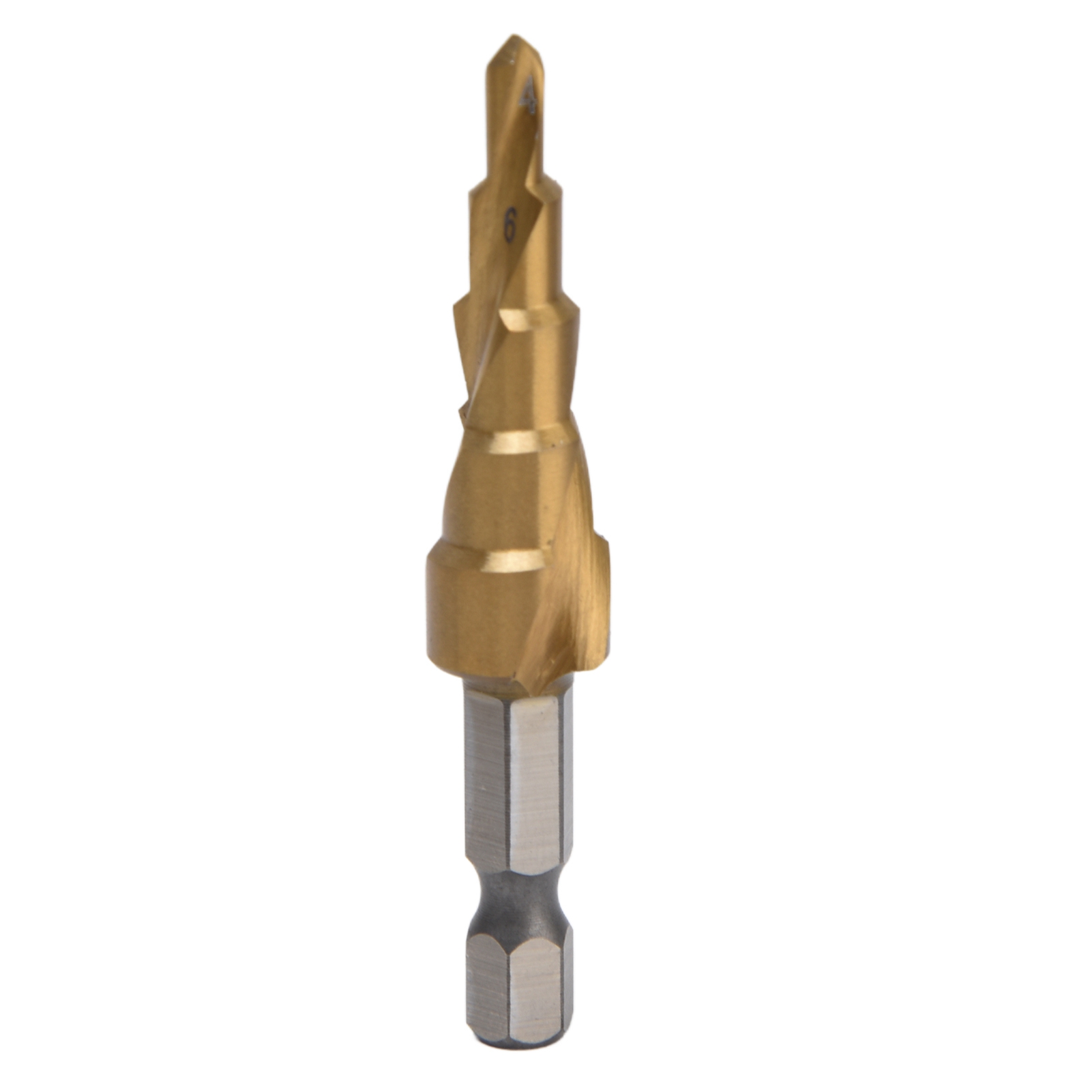 Sechskant-pagodenbohrer Aus Titanbeschichtetem Hss-stahl, Progressive Bohrung 4-12 Mm