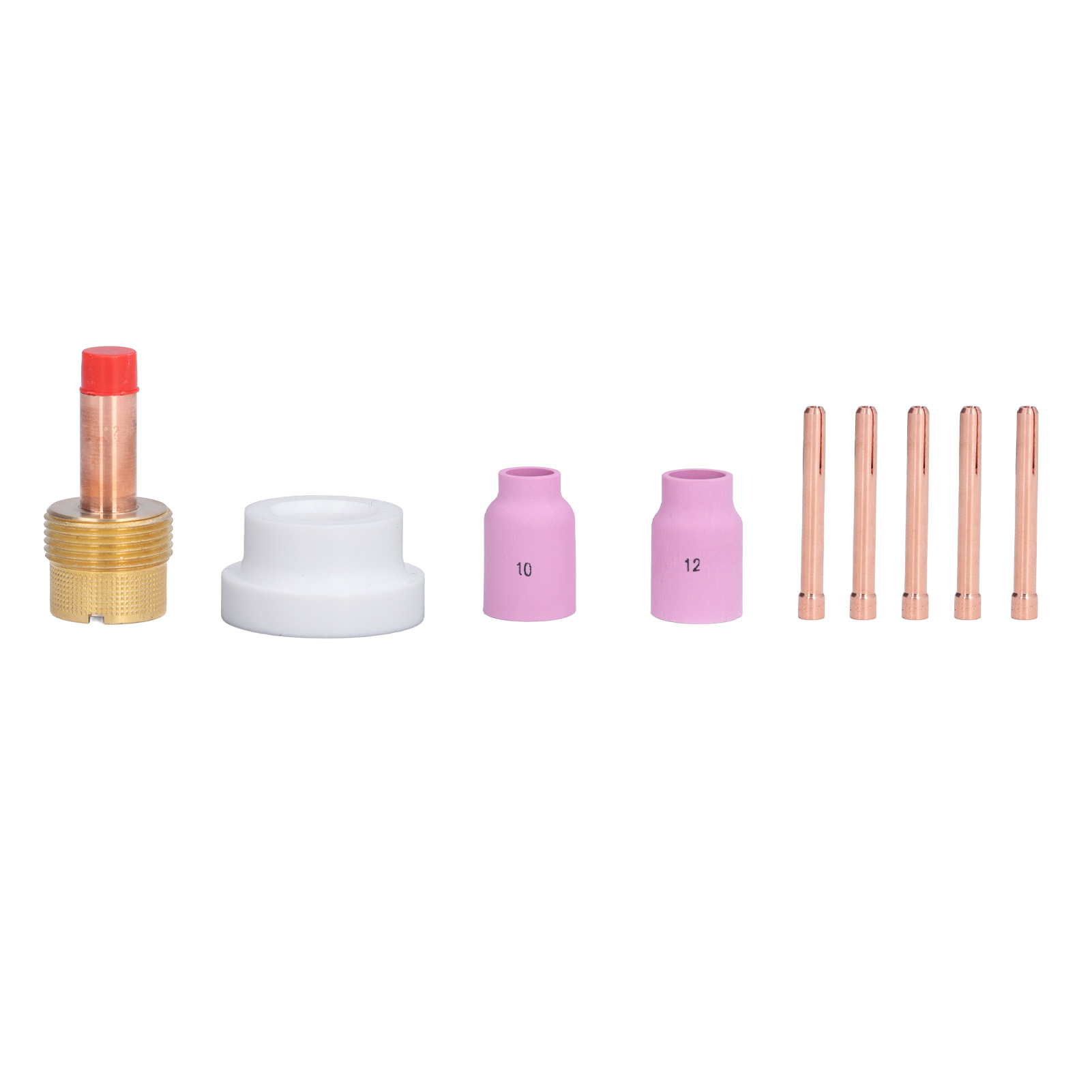 9-teiliges Set Für Wig-brenner: Messingdüsen, Gaslinsen, Messingkörper Und -manschetten, Keramikdüsen Für Wig 17/18/26 Schweißen.