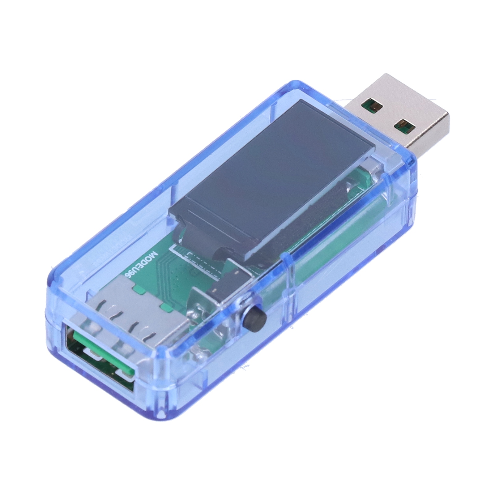 Digitaler Usb-tester Mit Lcd-bildschirm – Ladegerät-detektor, Voltmeter Für Android – Transparentblau