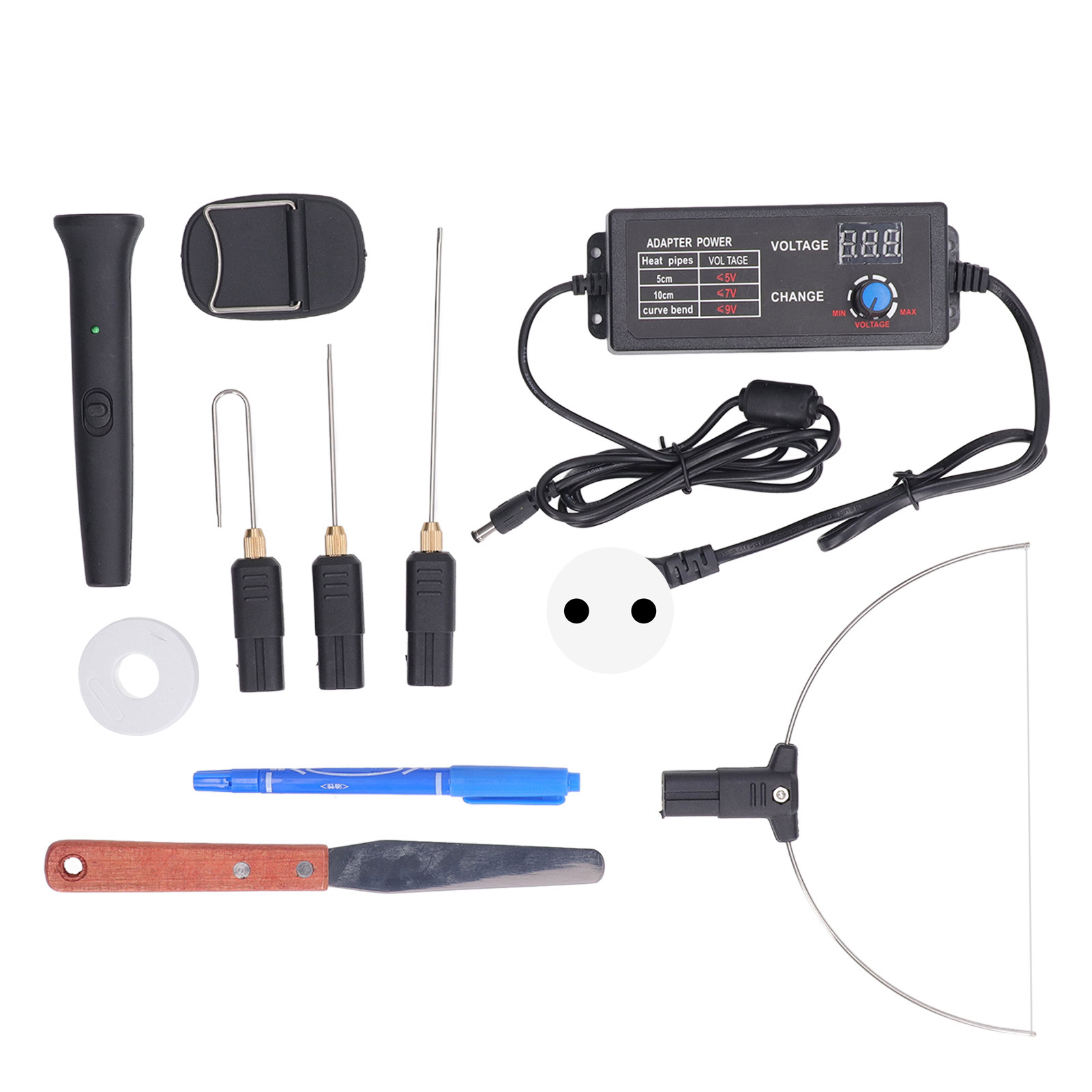 Elektrischer 4-in-1-schaumstoffschneider Mit Spannungsregler, 27 W, 100–240 V Wechselstrom, Heißdraht-schneidemaschinen-set, Eu-stecker