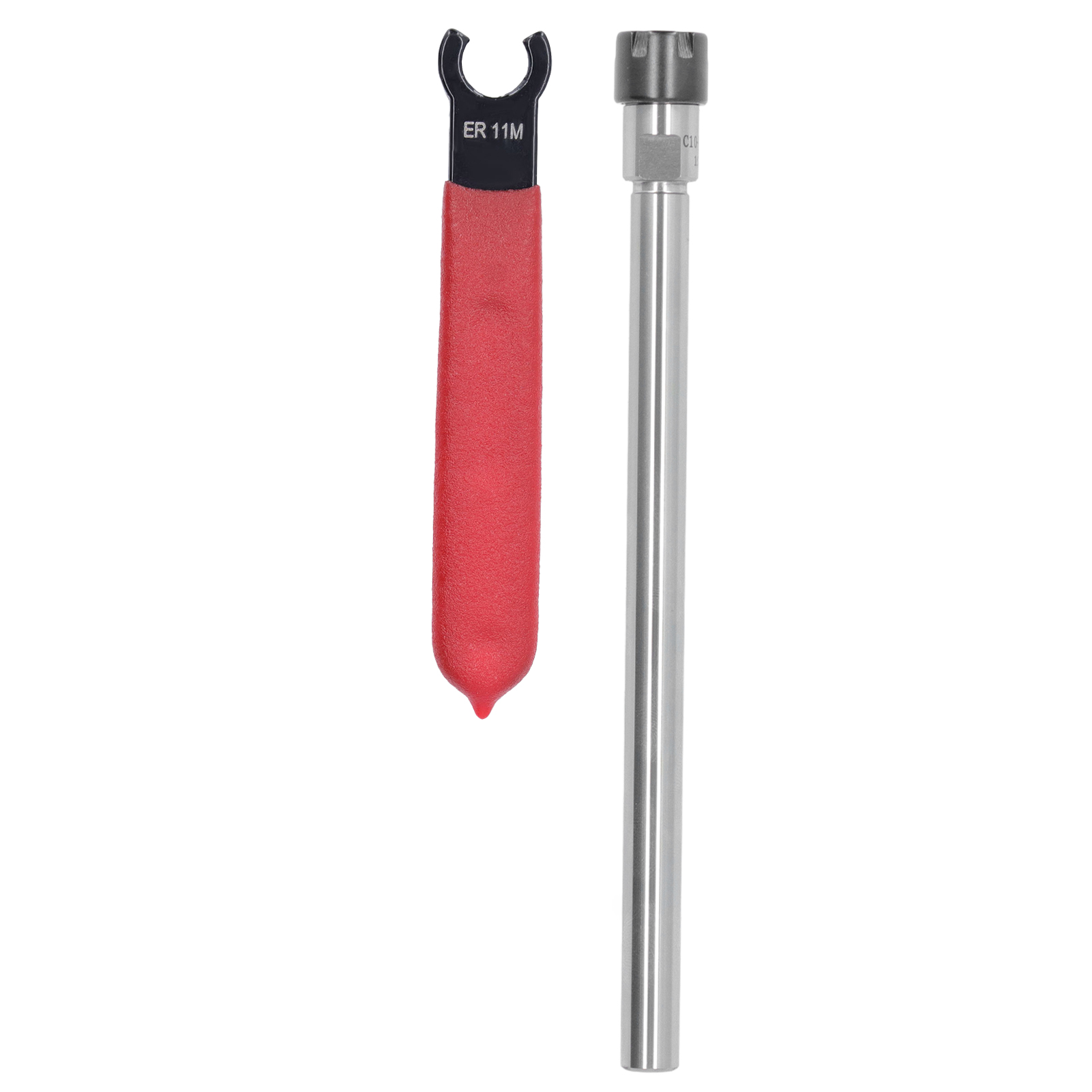 Lange Gerade Spannzangenaufnahme Für Cnc-fräsen, Verlängerungsstange Mit Schraubenschlüssel, Spannbereich 17 Mm (c10er11m150l 150 Mm)