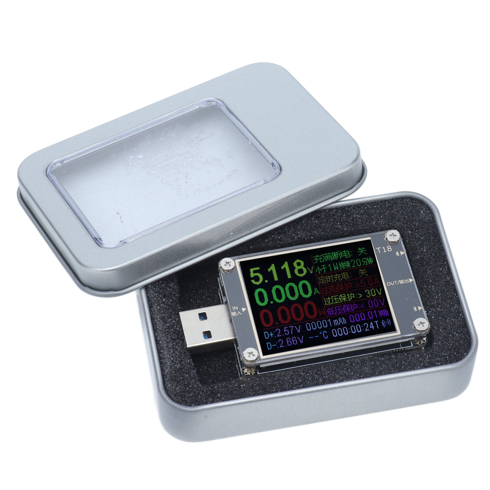 Usb-leistungstester – Voltmeter Und Amperemeter Für Ladegerät, Spannungs-, Strom- Und Akkukapazitätsüberwachung (pd)