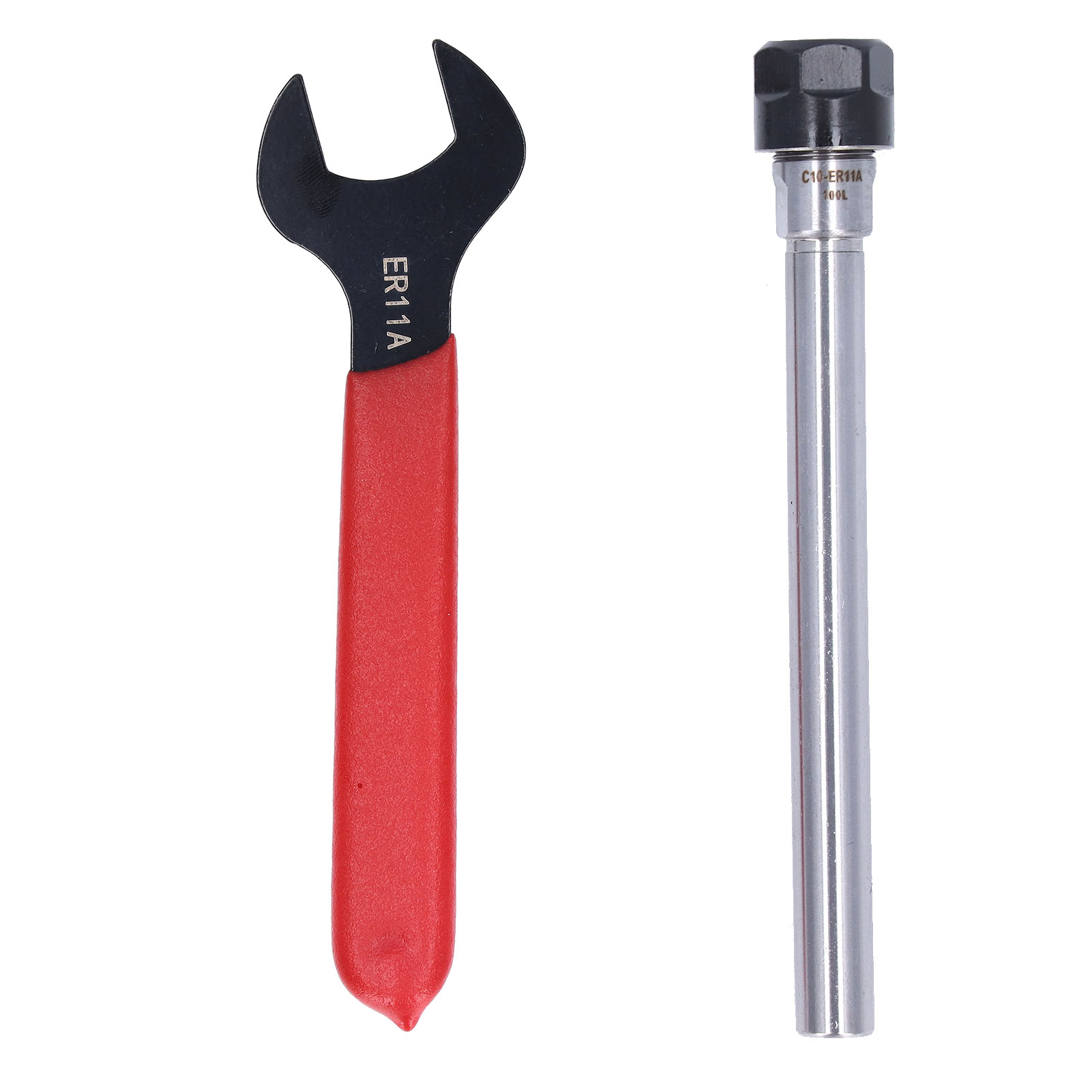 Er11-werkzeughalter Mit Geradem Schaft, Verlängerung Und Schraubenschlüssel Für Cnc-fräsen, Bearbeitungszubehör C10-er11a-100l 100 Mm