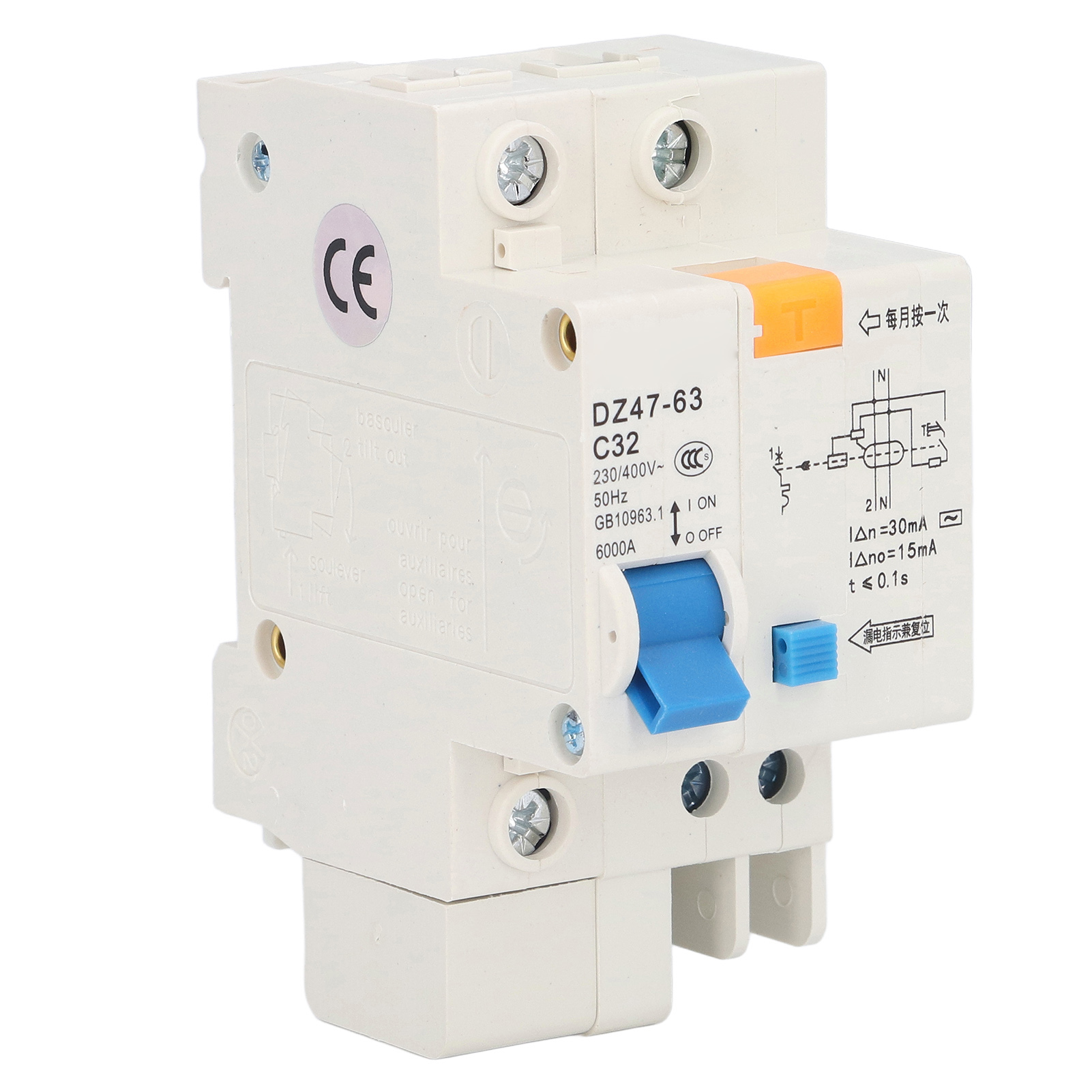 Fehlerstromschutzschalter 30ma 230v/400v 1p+n 32a Dz4763 - Schutz Gegen Isolationsfehler