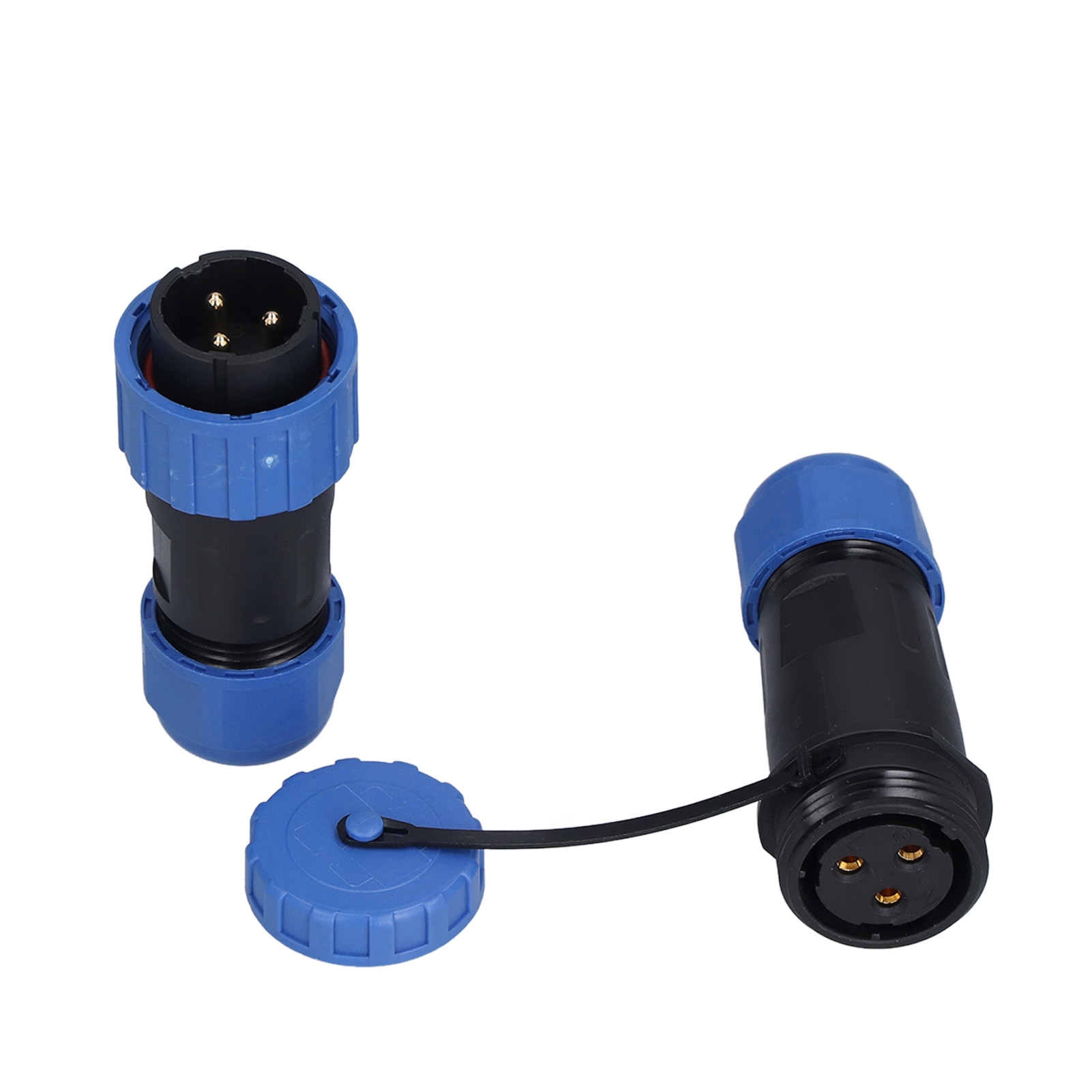 Ip68 Wasserdichter Luftfahrtstecker, Lötfreier 3-poliger Stecker/buchse Für Docking-anschluss