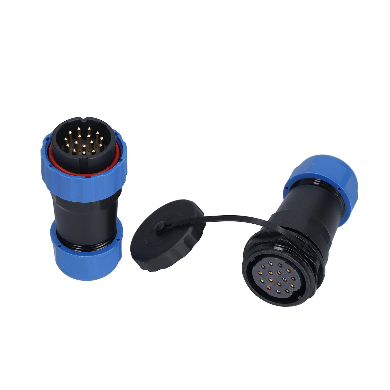 16-poliger Sp28 Ip68 Wasserdichter Luftfahrtstecker, Oxidationsbeständig, Pa66 Pa6