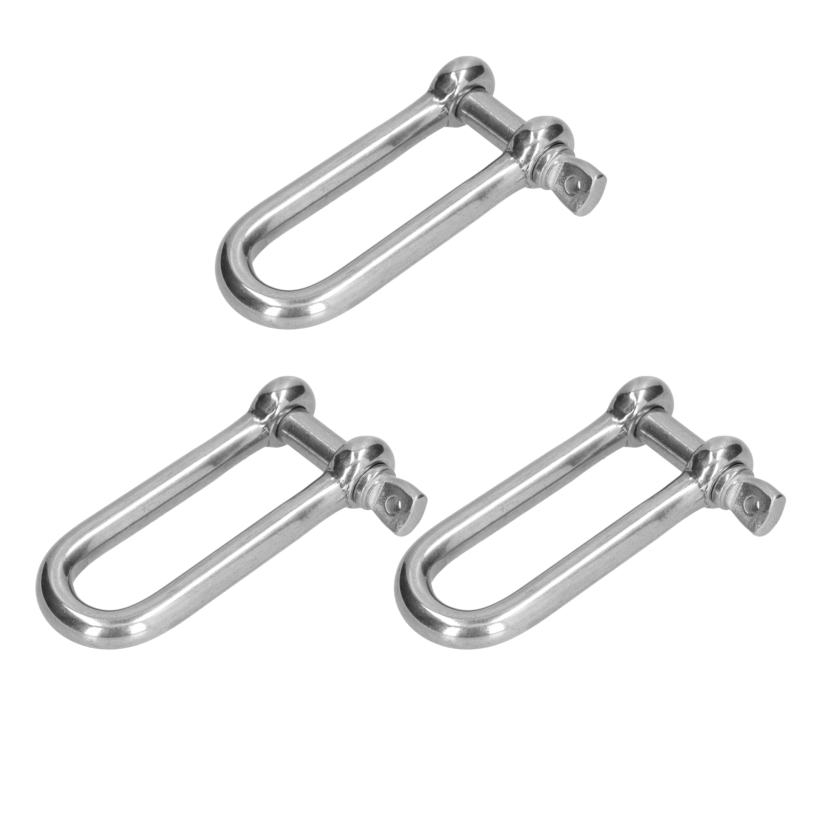 3-teiliger Gerader M12-anker Aus Edelstahl 304 Mit Langem Schäkel, Kabel Und Kettenverbinder
