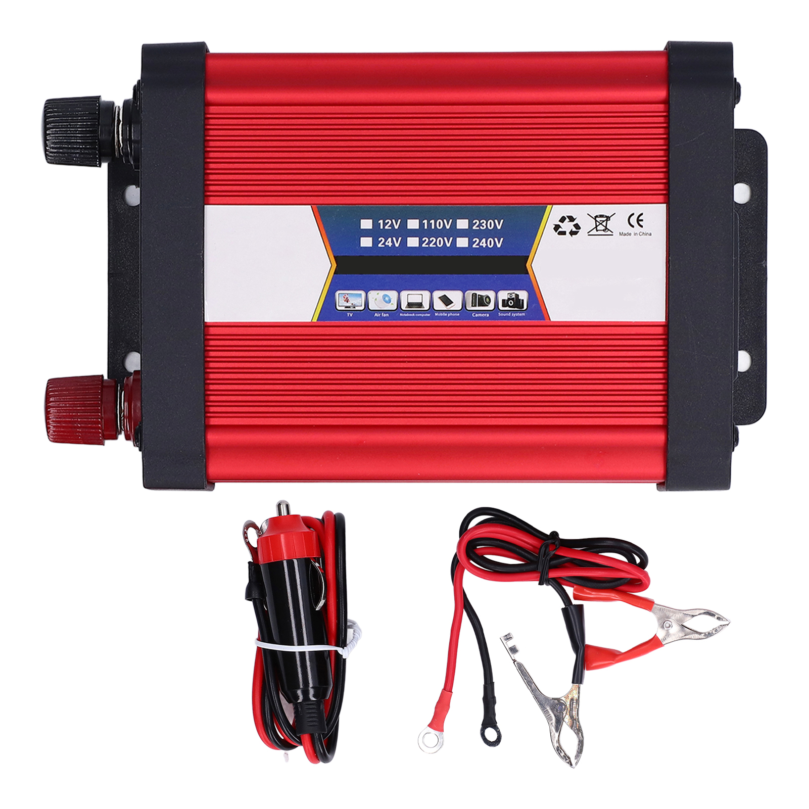 1000w 24v/110v Kfz-wechselrichter Mit Usb-ladegerät Und Netzstecker – Fahrzeug-stromwandler