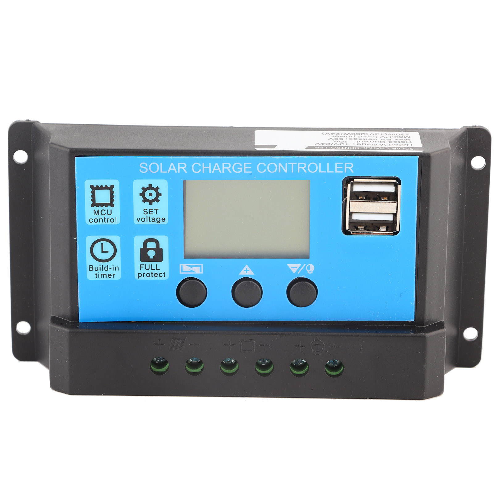 12v/24v 10a Pwm Solar-laderegler Mit Zwei Usb-anschlüssen Und Lcd-bildschirm (yjss-10a)