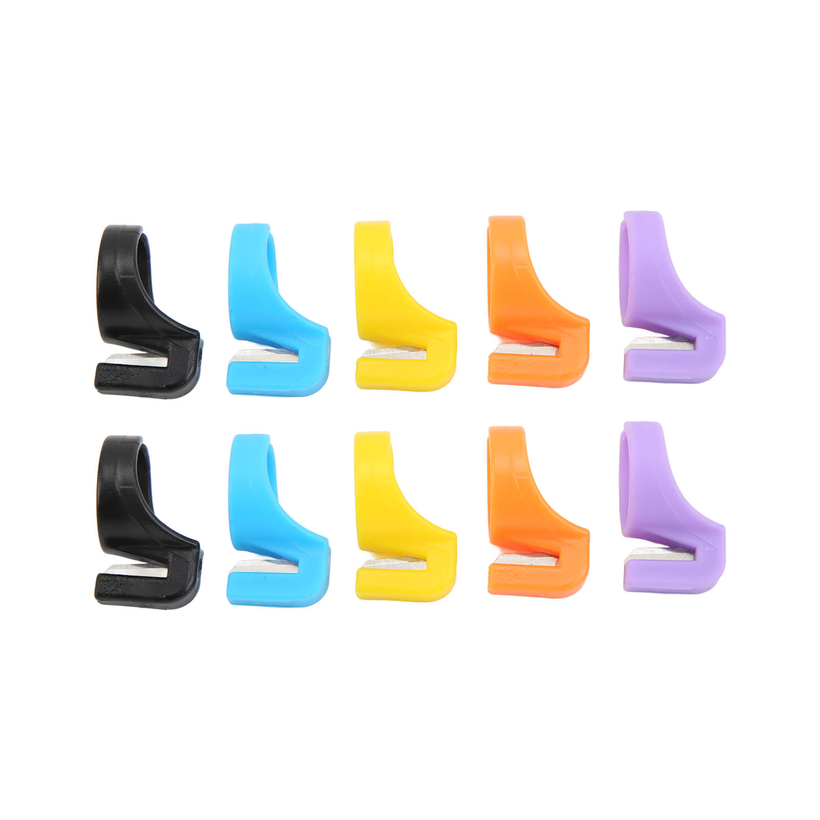 10-teiliges Ringschneidemesser-set, Ergonomisches Design, Automatisches Ausklappen, Sicher, Scharfes Kunststoffmaterial, Verschiedene Farben, Ringschneidemesser