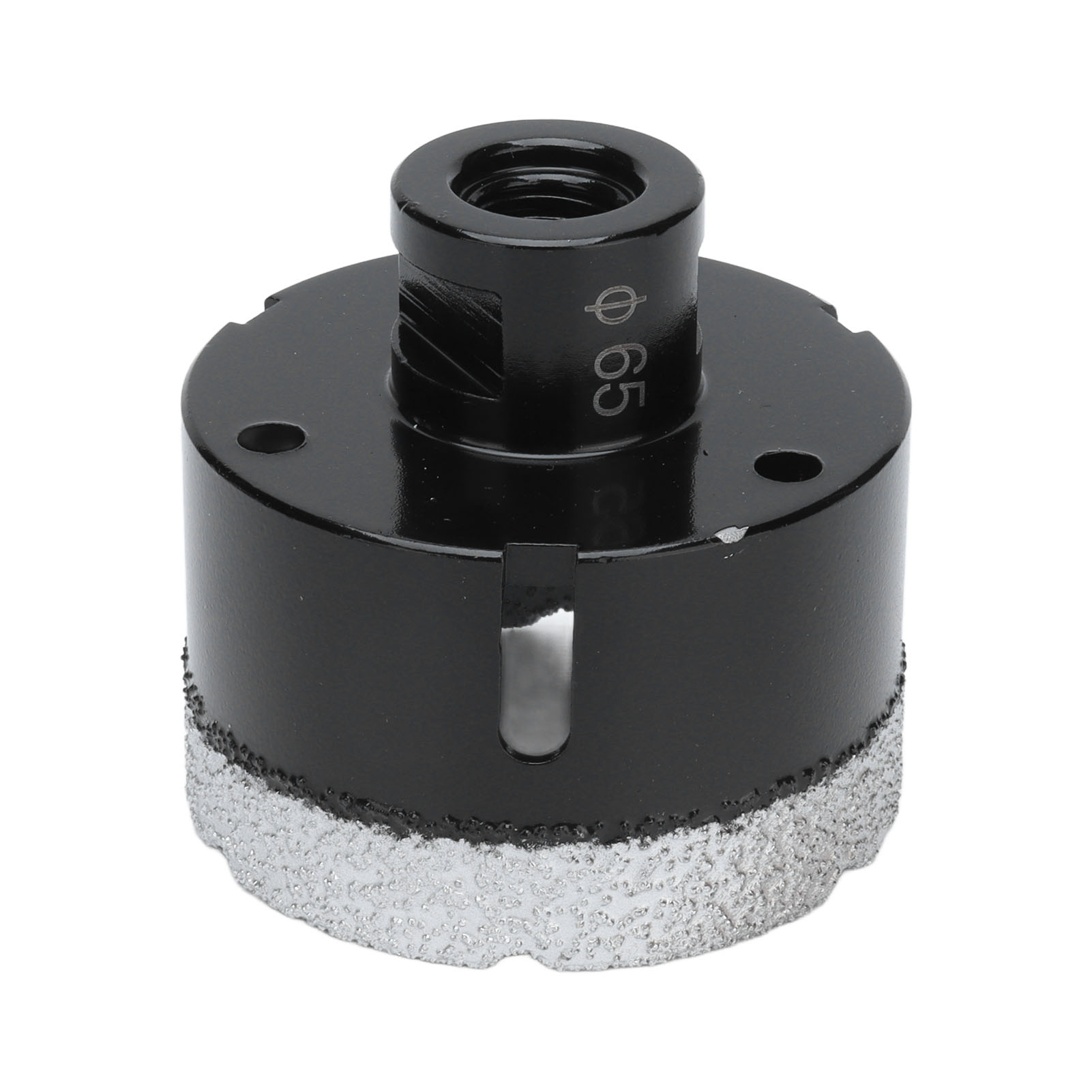 Vakuumgelöteter Diamantbohrer Für Marmor, M14 Lochsäge, Schwarz, 65 Mm