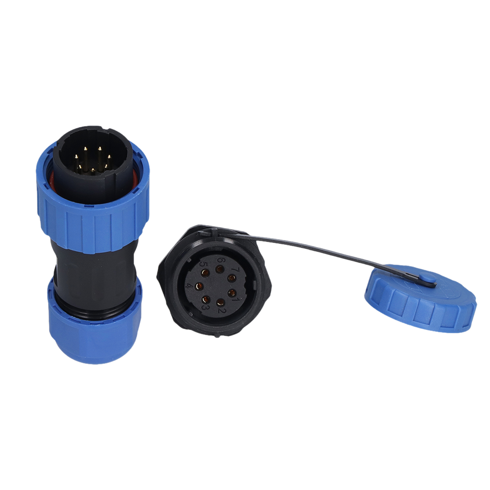 Luftfahrt-stecker/buchse, Schutzart Ip68, Wasserdicht, 250 V, 5 A, Lp207-stecker Mit Lötfreier Rückmutter