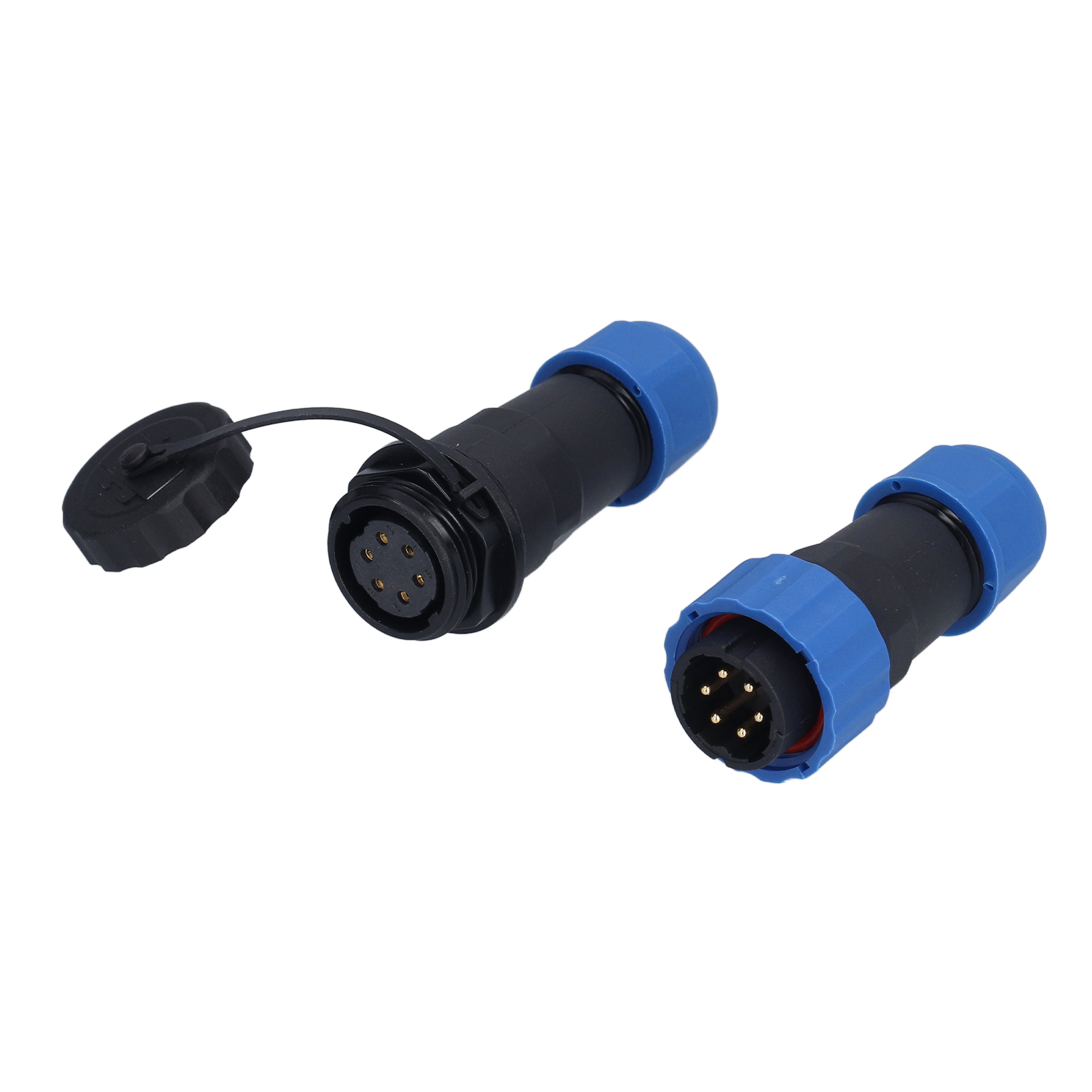 Wasserdichter Ip68-luftfahrtstecker (männlich/weiblich), 380-v-anschlussklemme, 6-poliger Sp206-stecker
