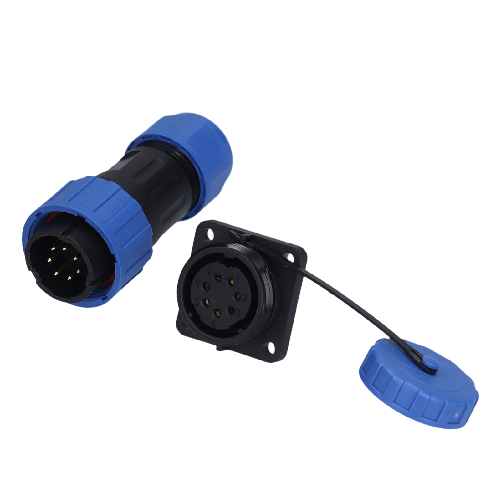 Lp20 Ip68 Wasserdichter Luftfahrtstecker, Stecker/buchse, 7-polig, 250 V