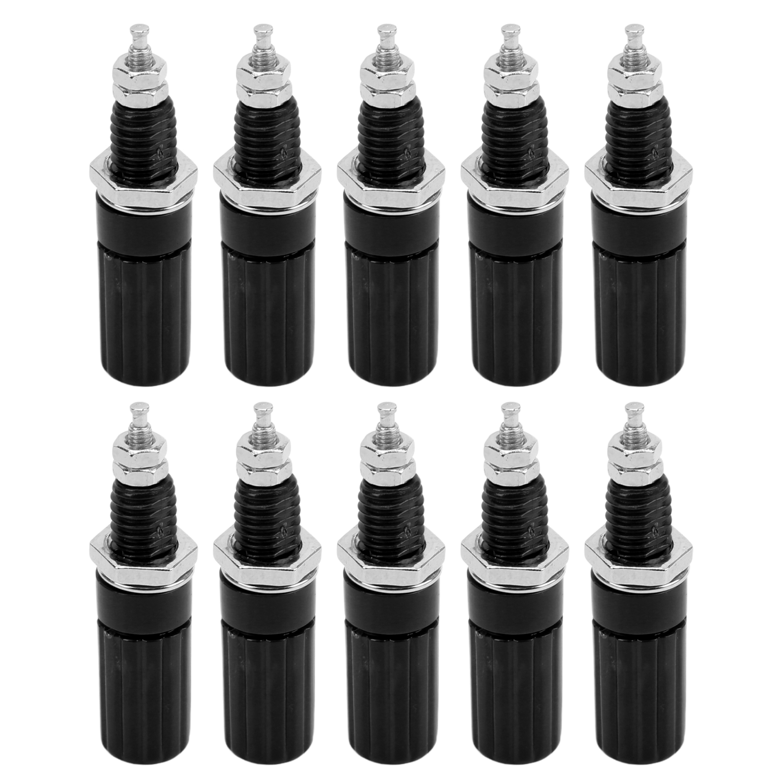 10 Stück M3 4mm Bananenstecker-schraubbuchsen Für Elektronische Geräte, Schwarz