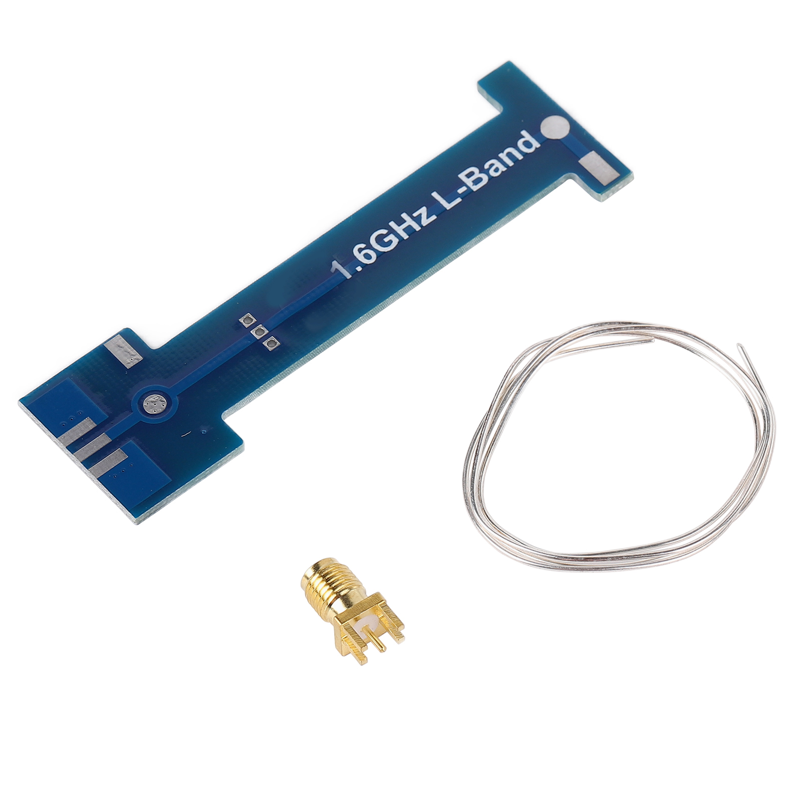 Vierarmige Wendelantenne Für Luftfahrt-, Wetter- Und Positionierungsrelais-systeme, 1,6 Ghz, Blau
