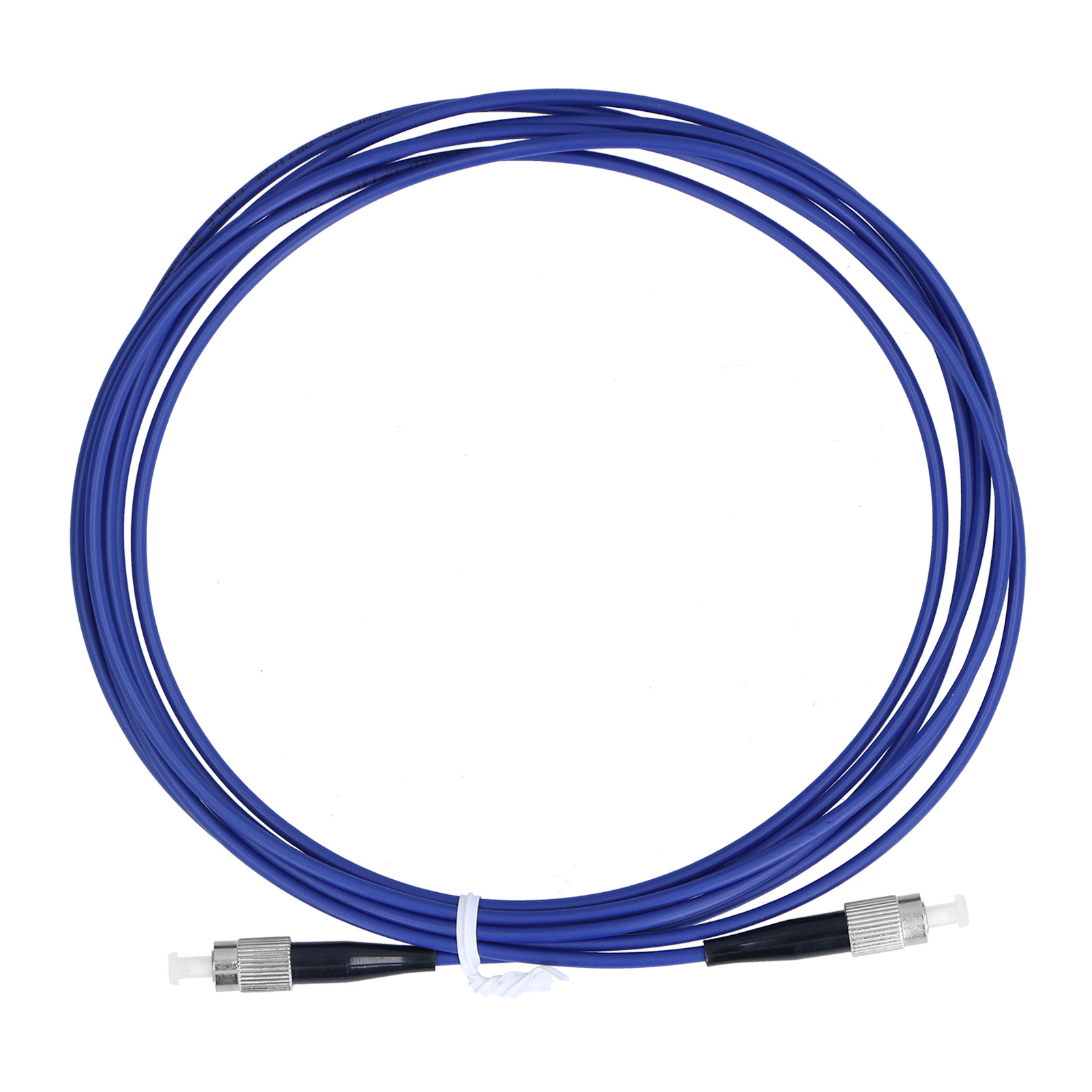 Geschirmtes Singlemode-1-adriges Fc/upc-glasfaser-patchkabel, Blau (5 Meter)