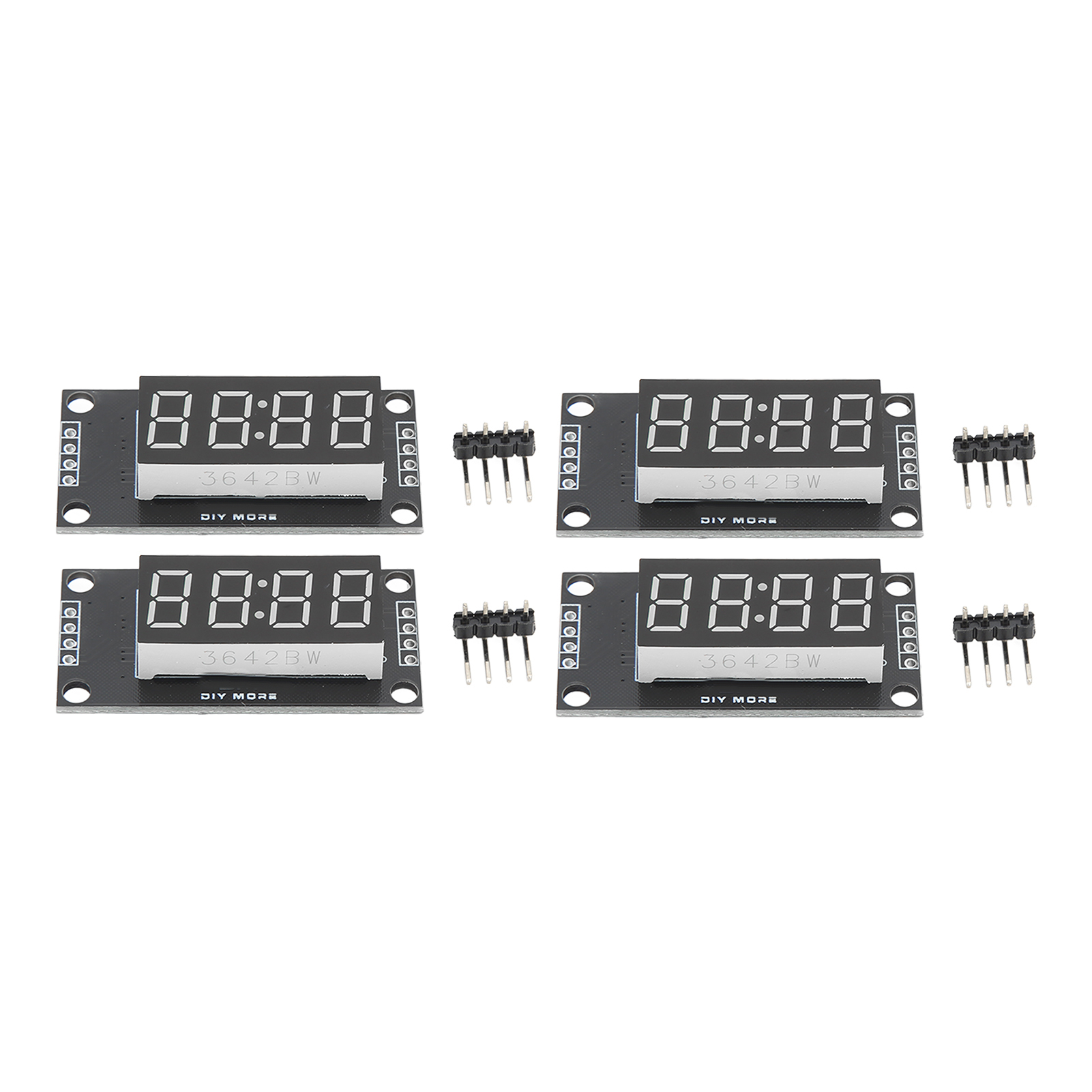 X 4-stellige, 7-segment-led-anzeigemodule (0,36 Zoll) Mit Tm1637-chip, Blaue Farbe, Für Elektronikprojekte