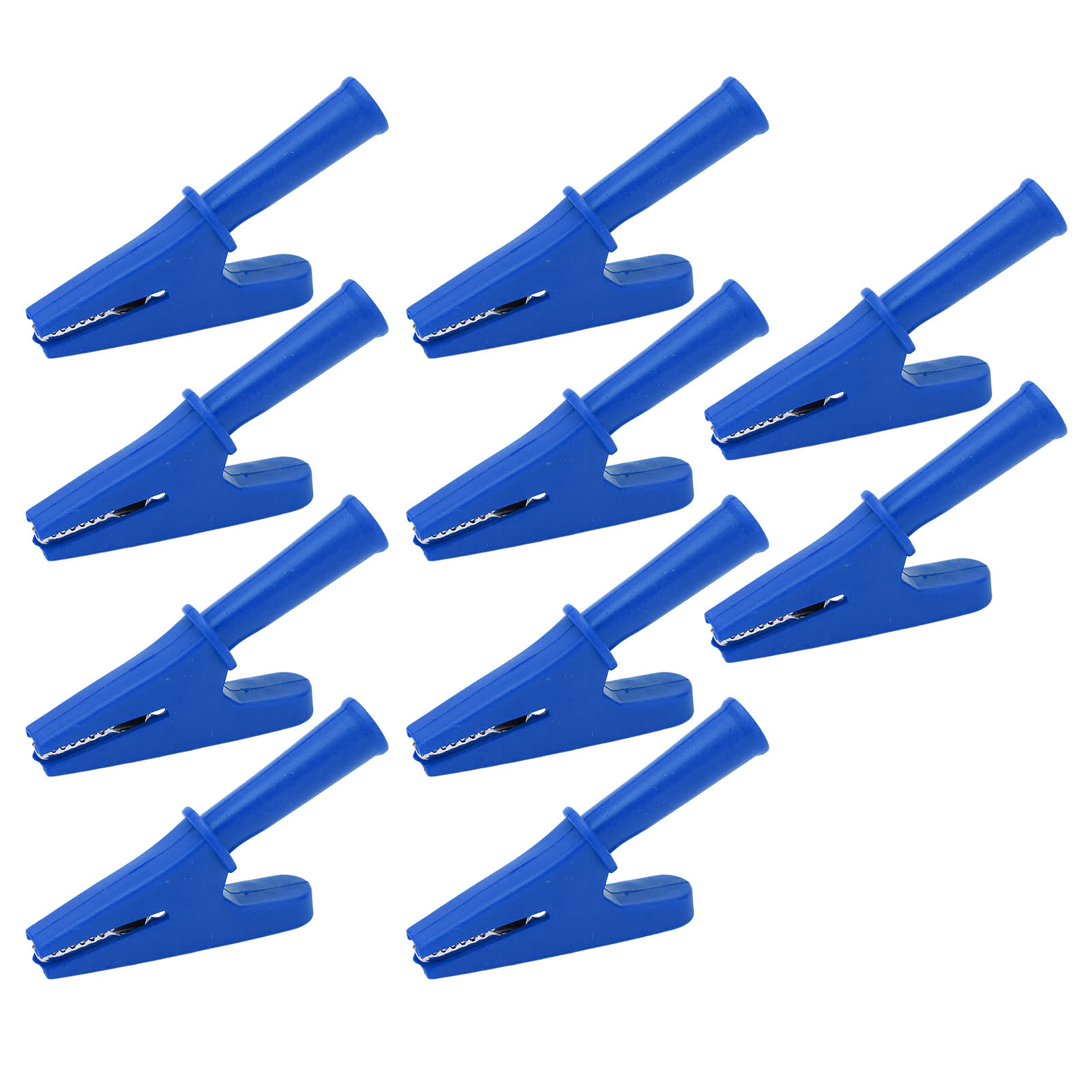 10 Elektrische Prüfklemmen (20 A), 10 Mm Öffnung Für Elektronische Geräte Und Lötmaschinen, Blau