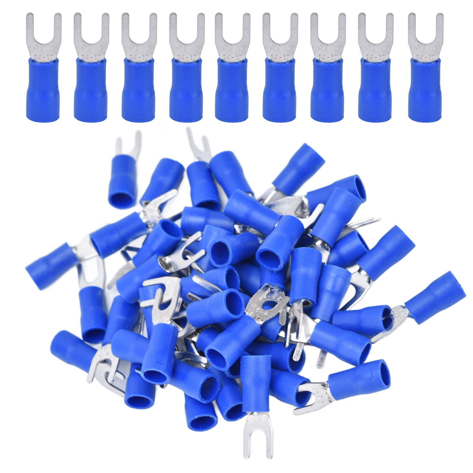 50 Isolierte Gabelverbinder 14–12 Awg, Crimpverbinder Für Kabel, Set Für Sv3.5–4-geräte