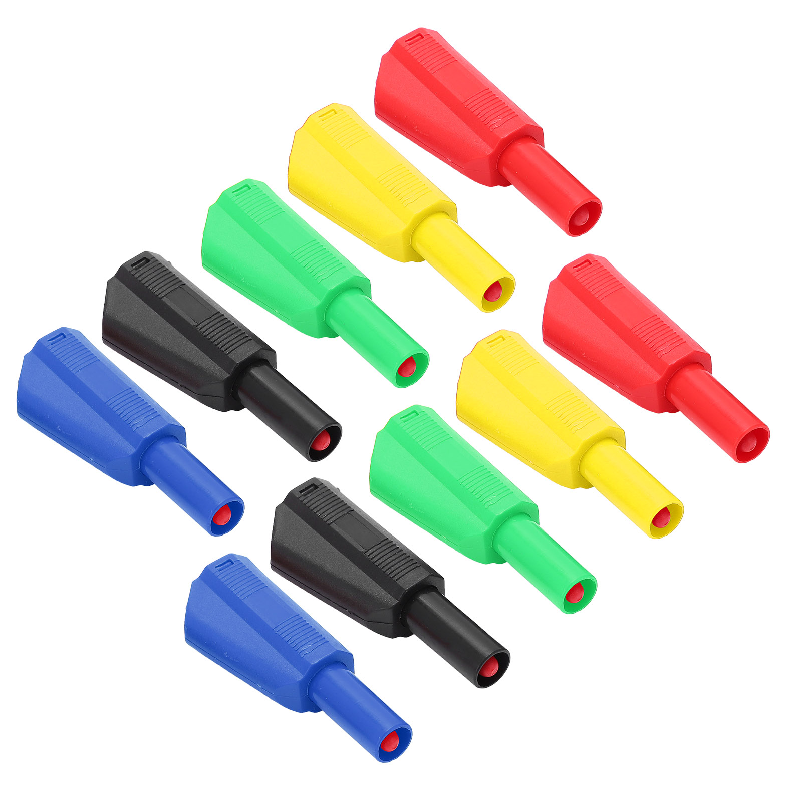 Sätze Isolierter 4-mm-u29-bananenstecker Für Elektrische Prüfungen – Rot, Schwarz, Gelb, Grün, Blau