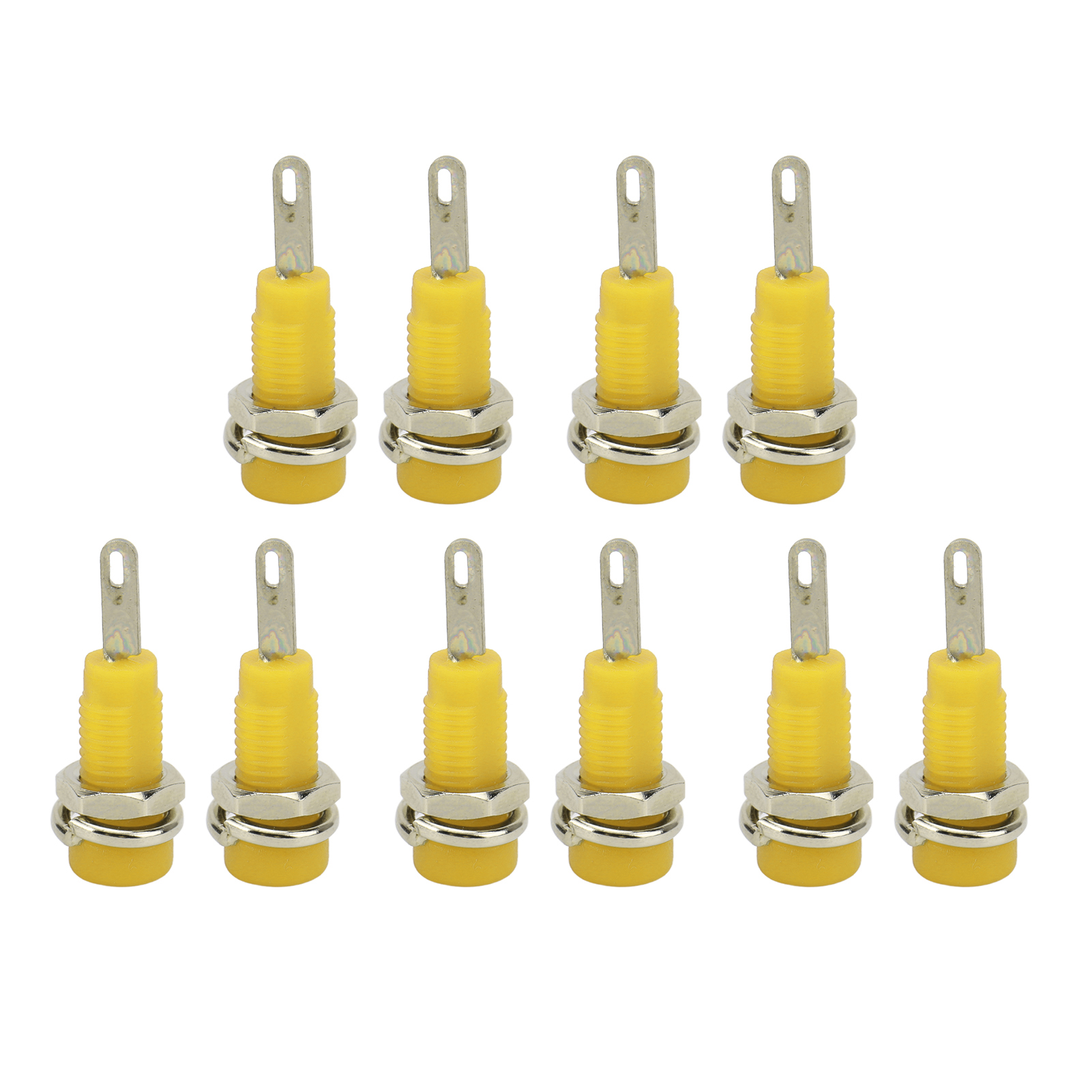 10 Stück 2-mm-bananenstecker J.40003 Mit Verlängerten Stiften Für Elektronische Geräte, Gelb