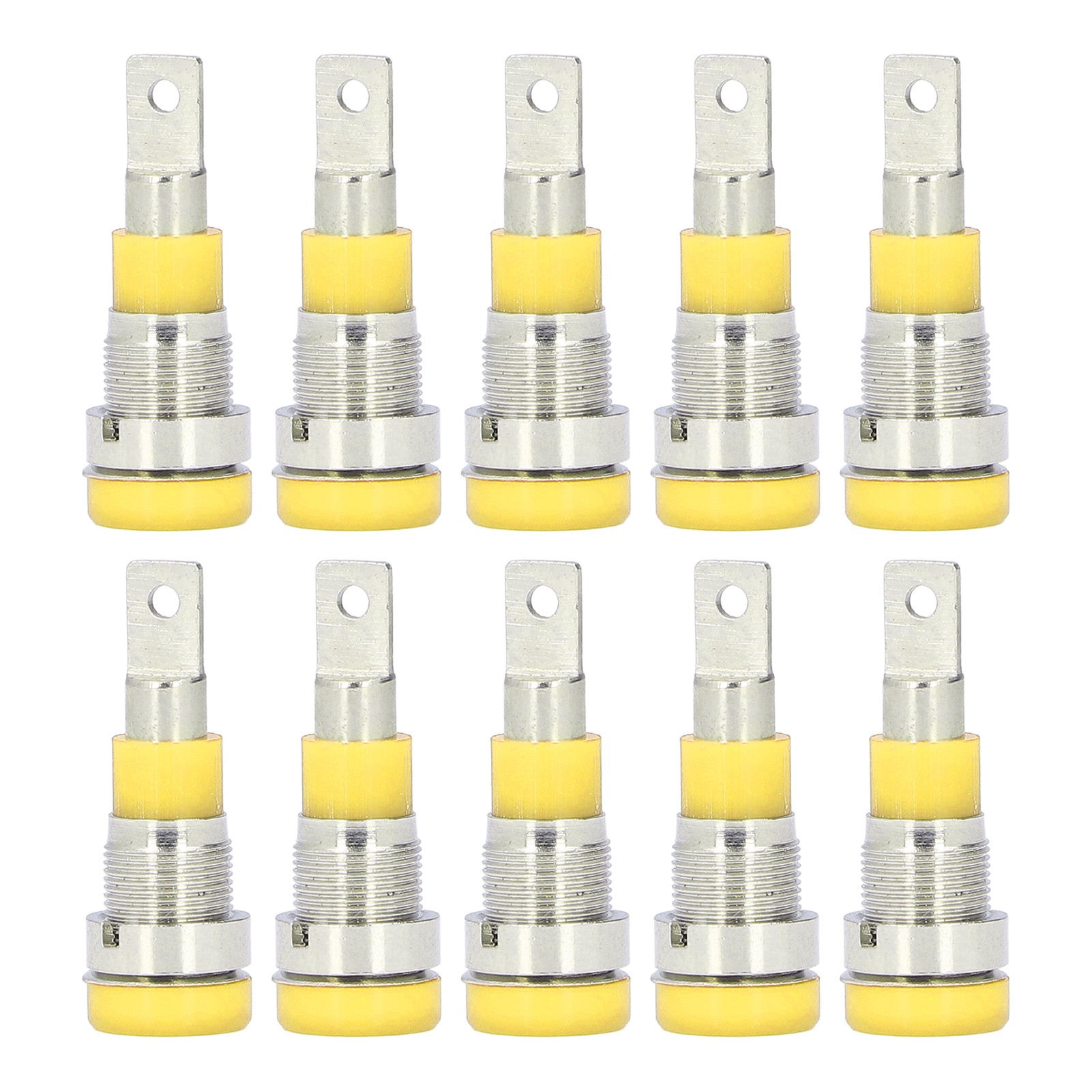 10 Stück 4 Mm Hochleistungs-bananenstecker, Langlebig, Elektrische Verbindungswerkzeuge, Gelb