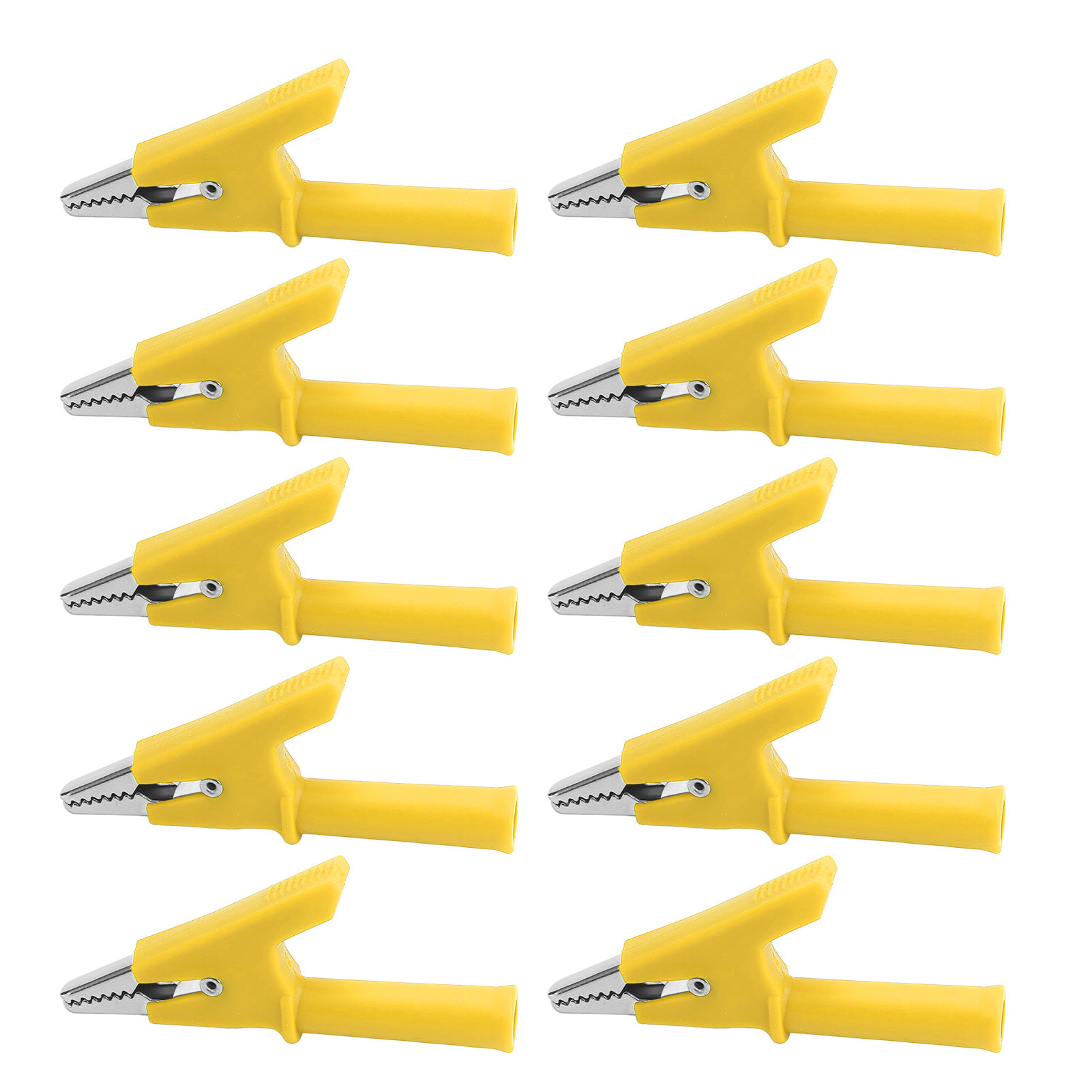 10-teiliges Set Mit 10-mm-krokodilklemmen (10 A) Und 4-mm-buchsen – Gelbes Zubehörset