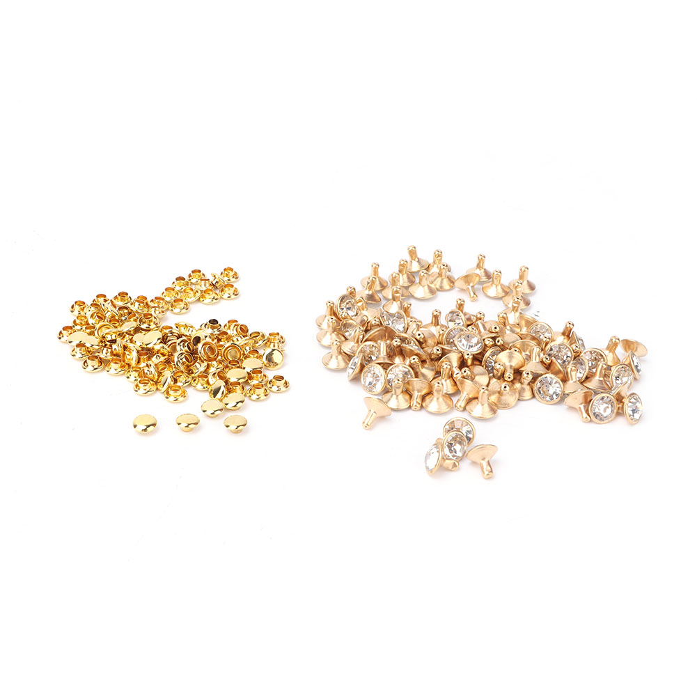 12 Mm Schnellnieten Mit Kristallintarsien Für Diy-lederbastelarbeiten