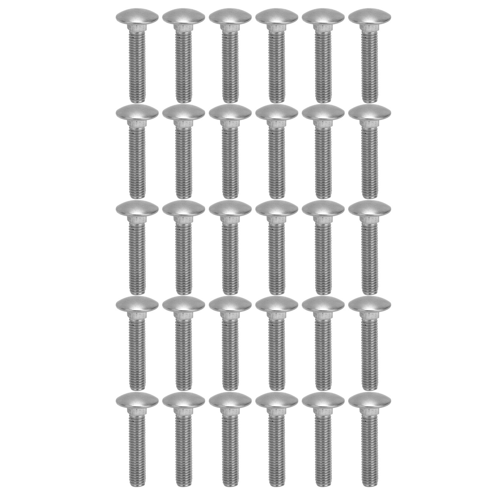 30 Vierkantschrauben M8x1,25, Edelstahl A2, Din 603, Grobgewinde, 30er-packung