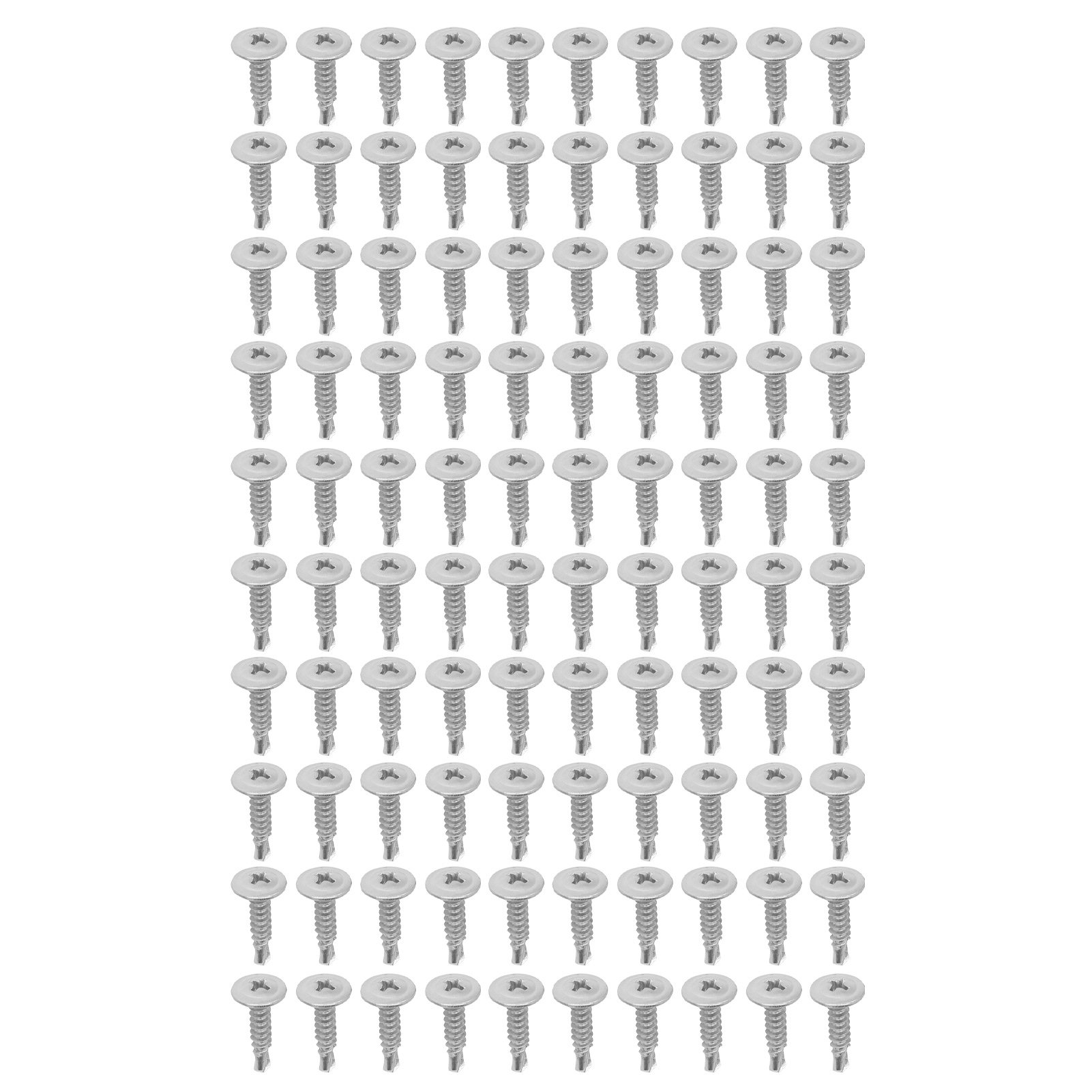 100 Runde Senkkopf-blechschrauben Mit Edelstahl-unterlegscheibe, 100-teiliges Set 4,2 X 19 Mm