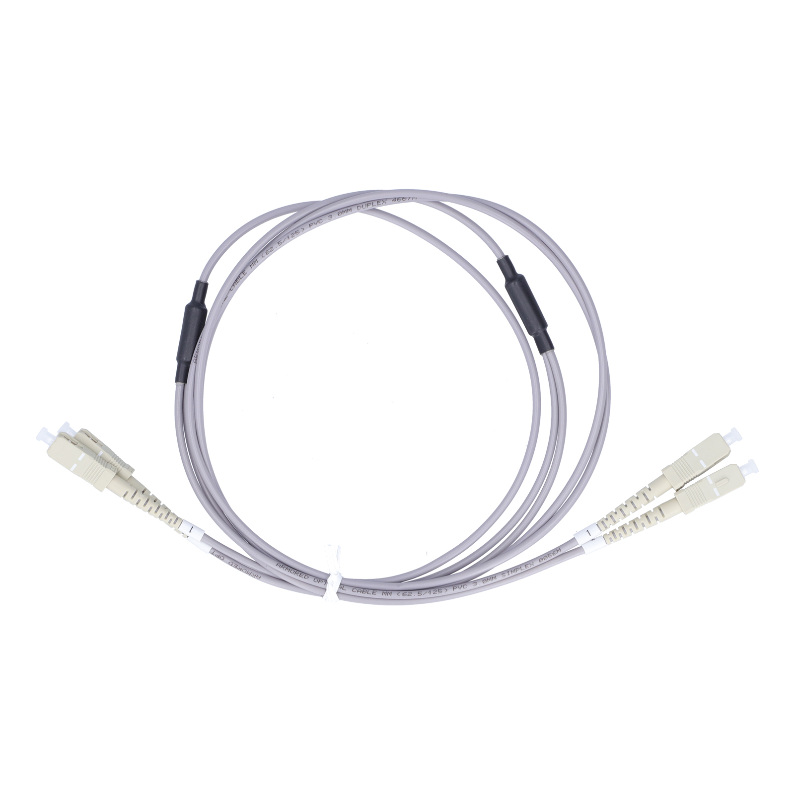 2-faser-multimode-glasfaser-patchkabel Mit Schirmung, Sc/upc-steckern, Grau, 5 Meter