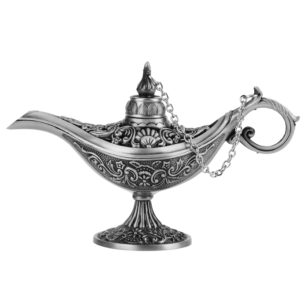 Seltene Vintage-aladdins Wunderlampe – Wunschtopf-sammlerstück (antiksilber)