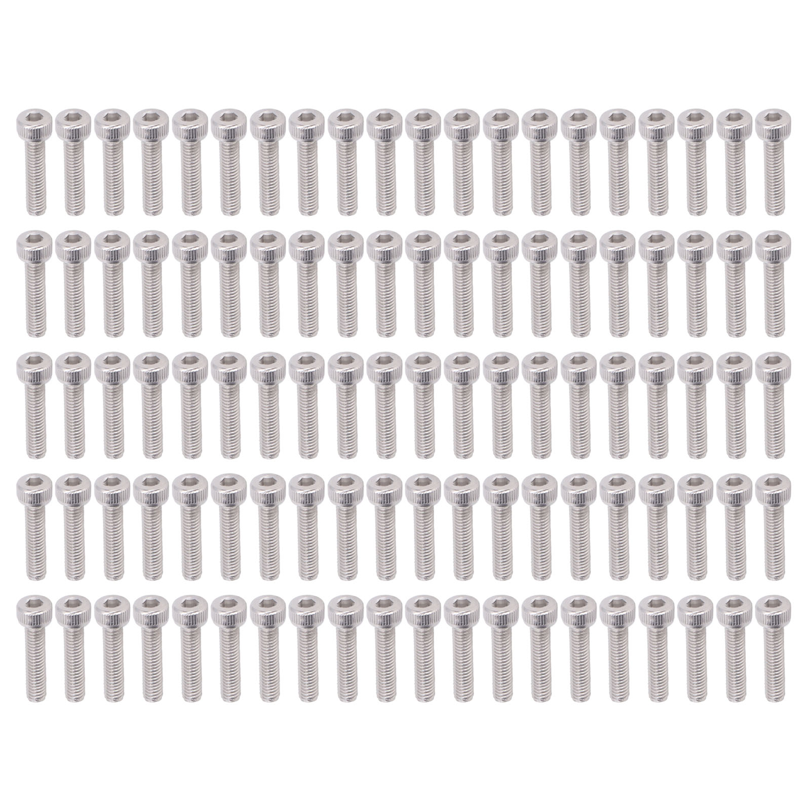 Satz Mit 100 Verzinkten Stahl-innensechskantschrauben, M4x0,7mm Industrieschrauben Für Eine Robuste Und Dauerhafte Montage.