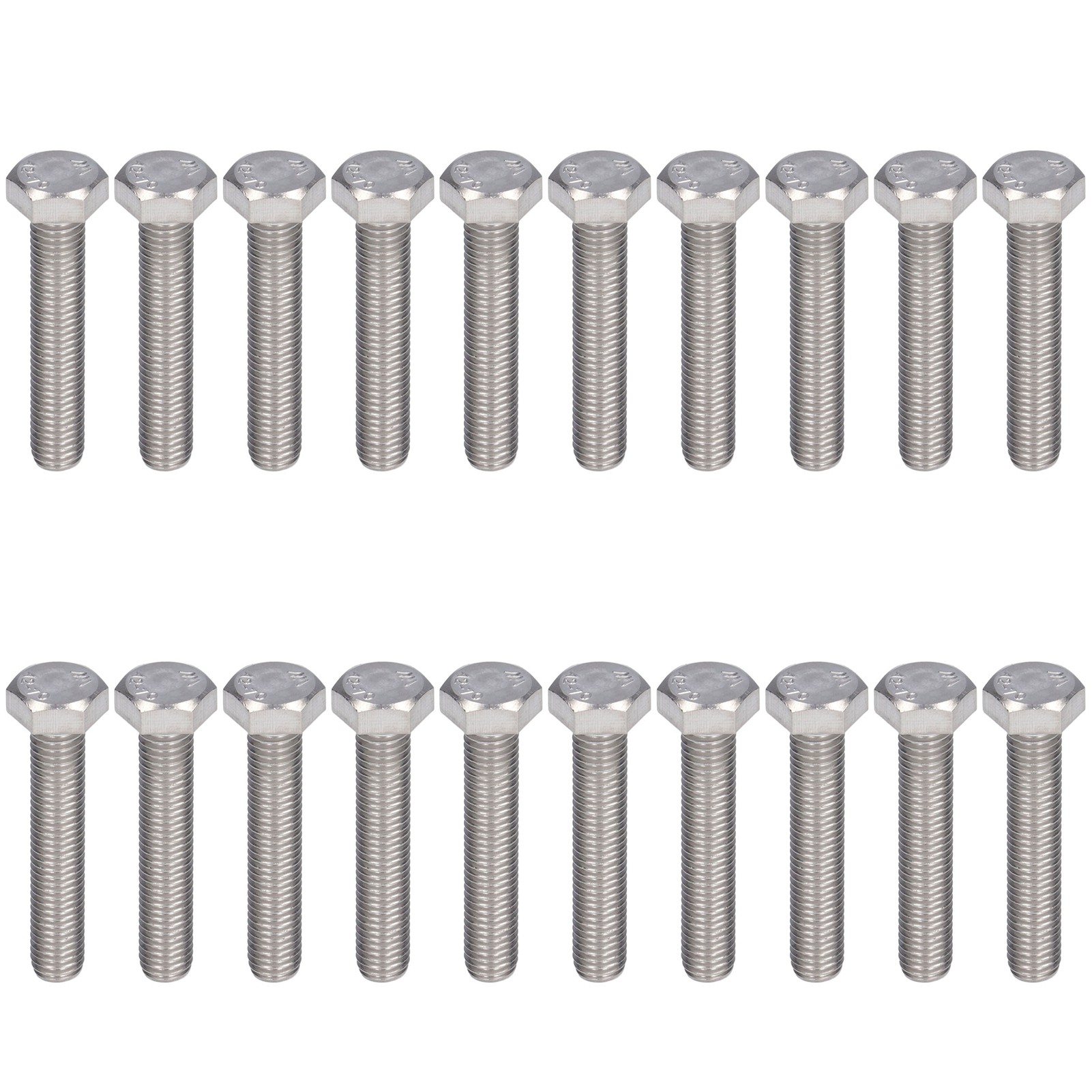20 Sechskantschrauben Aus Edelstahl A2, M10x1,5 Din 933 – Vollgewinde – Länge 50 Mm – 20er-packung