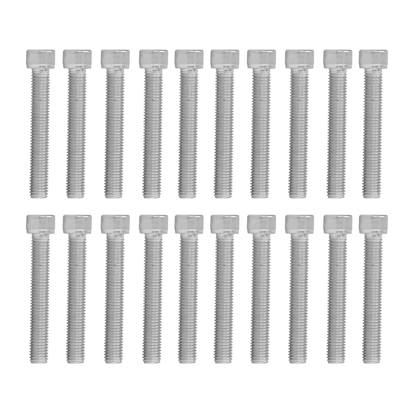 20 Edelstahl-innensechskantschrauben A2-70 M12 X 65 Mm – Grobgewinde – 20er-packung