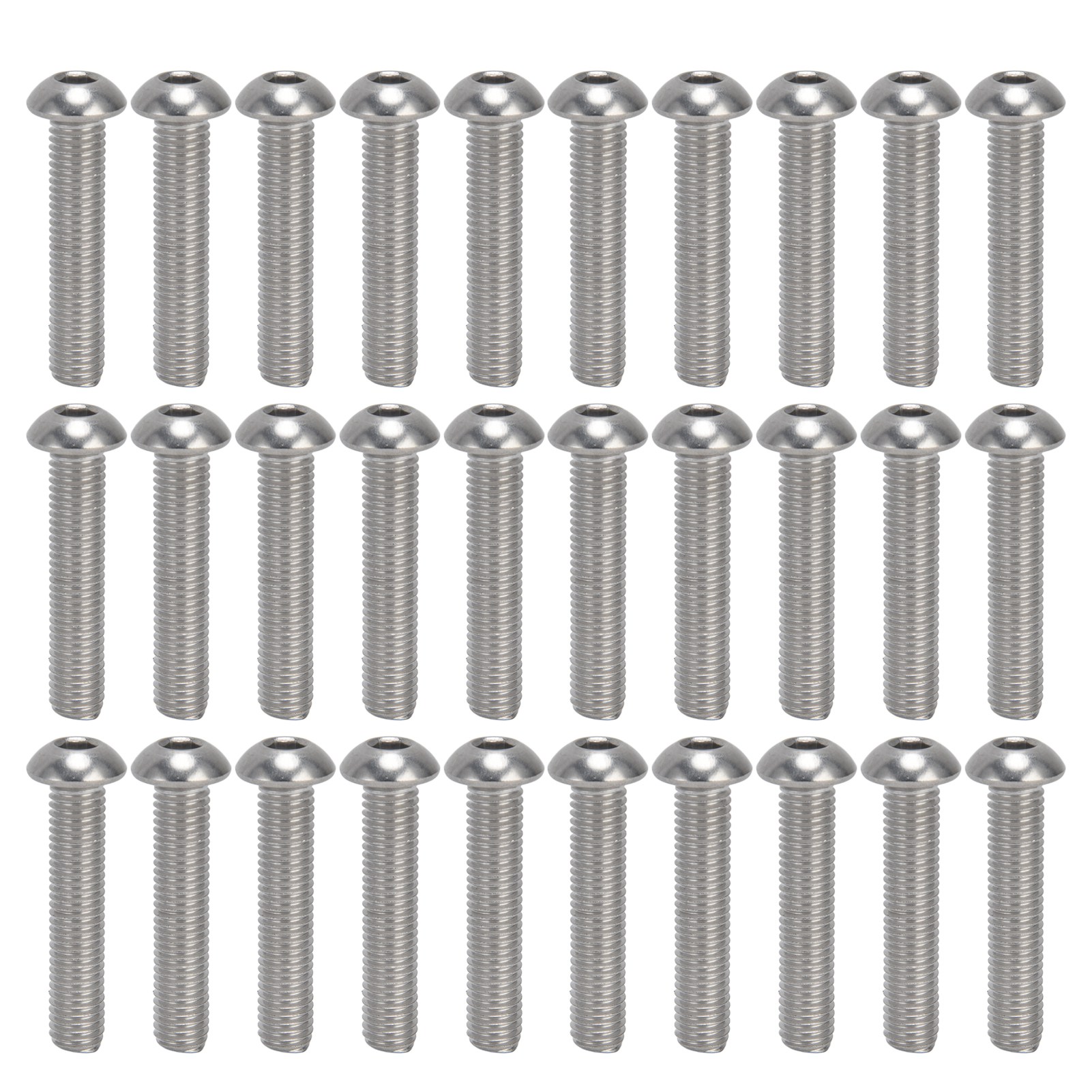 30 Innensechskantschrauben Aus Edelstahl A2 M10x1,5 - 30-teiliges Set M10x50