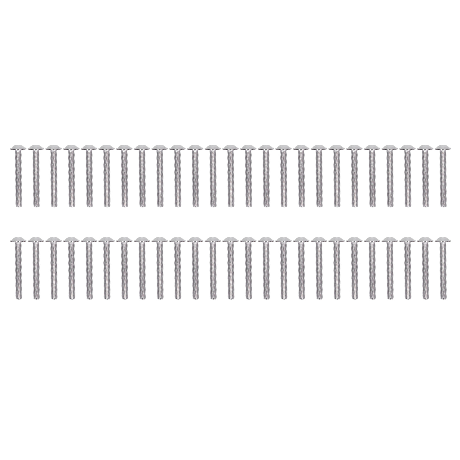 50 Edelstahl-a2-70-linsenkopfschrauben, M5x40mm Innensechskantschrauben-set (50 Stück)