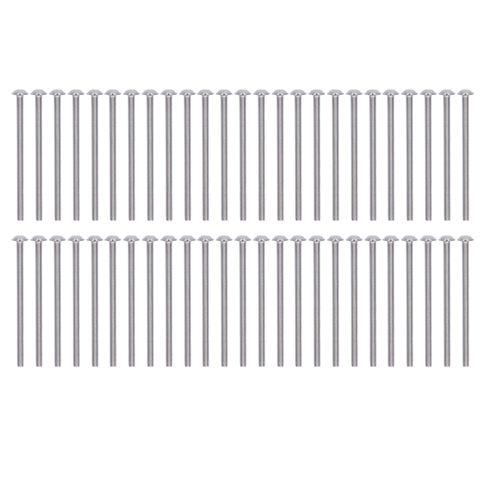 50 Edelstahl-linsenkopfschrauben A2-70 M3x50 Mm – 50-teiliges Befestigungsset
