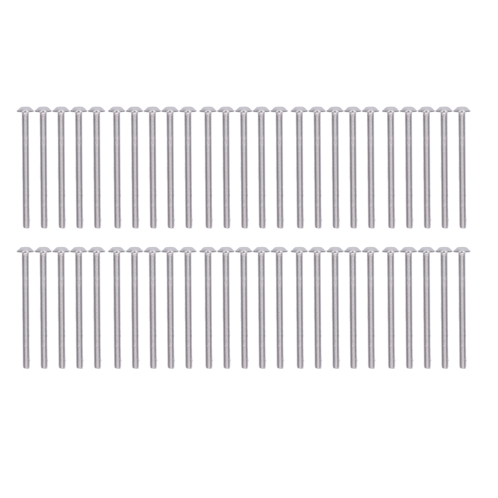 50 Edelstahl-linsenkopfschrauben A2-70, M3 X 45 Mm Innensechskantschrauben-set, 50 Stück