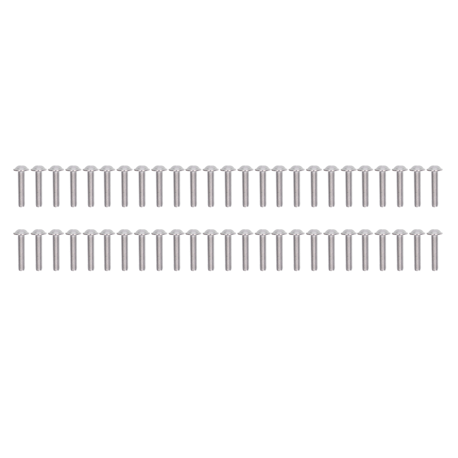 50 Edelstahl-flanschschrauben A2-70 Mit Linsenkopf, M6x30mm Innensechskantschrauben-set